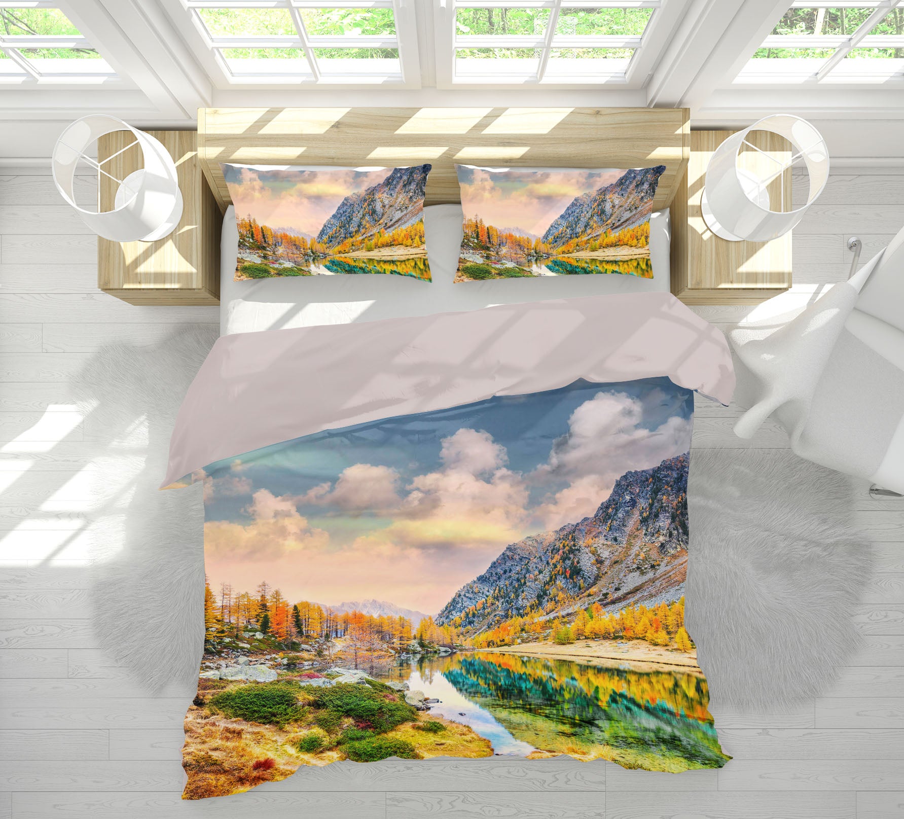 3D Arpy Lake Reflections 008 Marco Carmassi Bedding Bed Pillowcases Quilt
