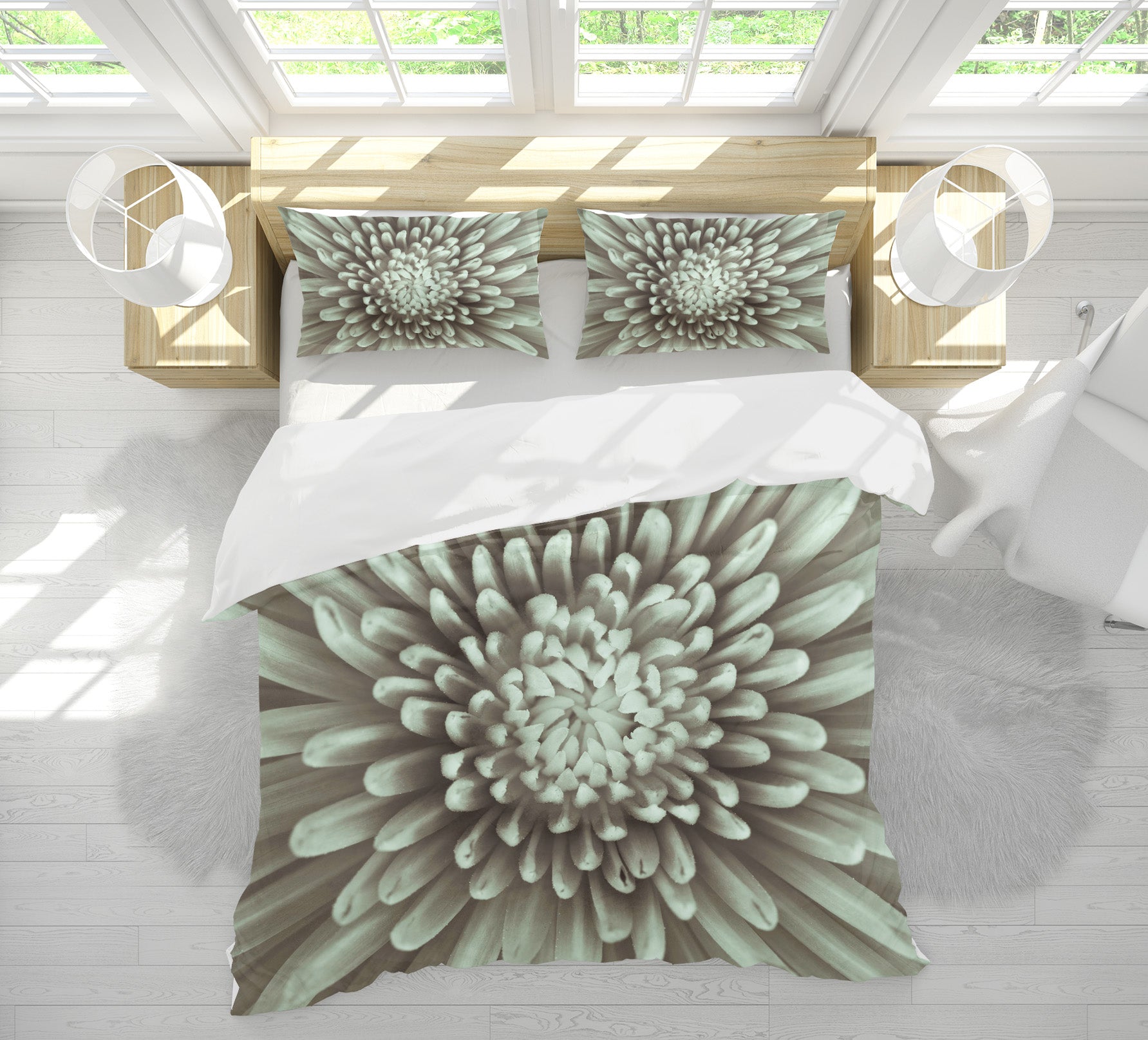 3D White Daisy 2001 Assaf Frank Bedding Bed Pillowcases Quilt