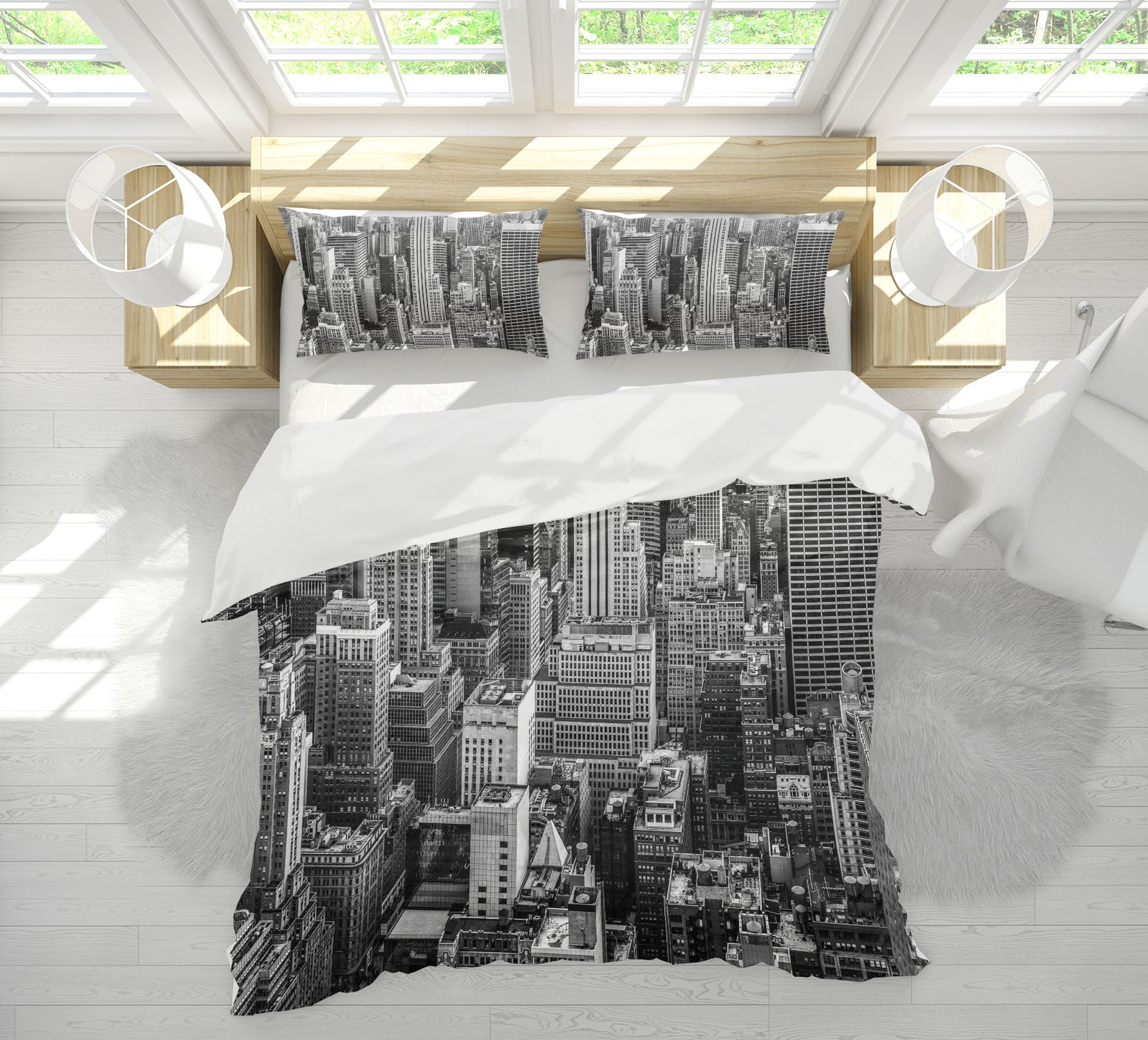 3D Grey City 126 Marco Carmassi Bedding Bed Pillowcases Quilt