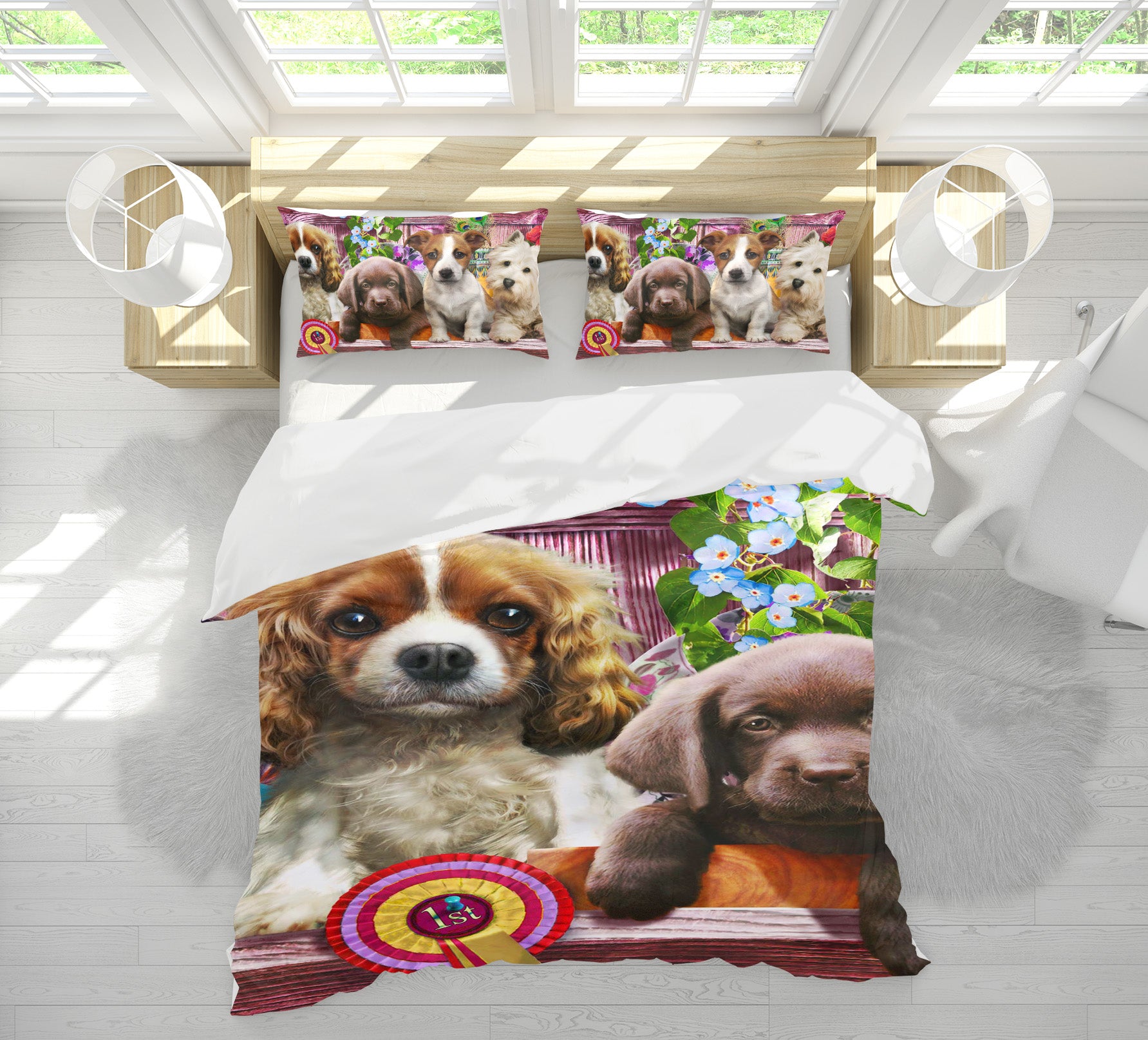3D Cute Dog 2107 Adrian Chesterman Bedding Bed Pillowcases Quilt