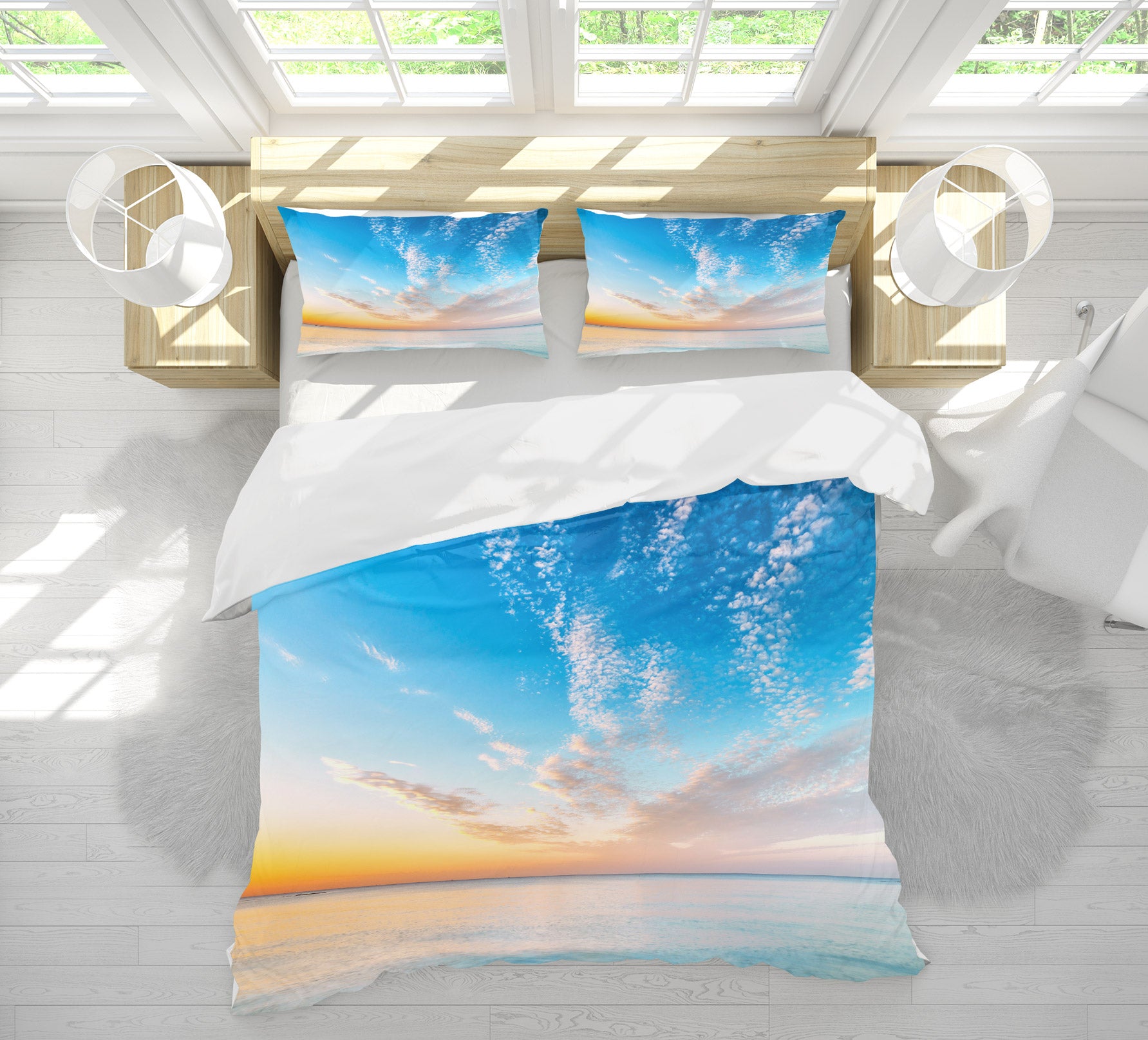 3D Sunset Sea 1022 Assaf Frank Bedding Bed Pillowcases Quilt