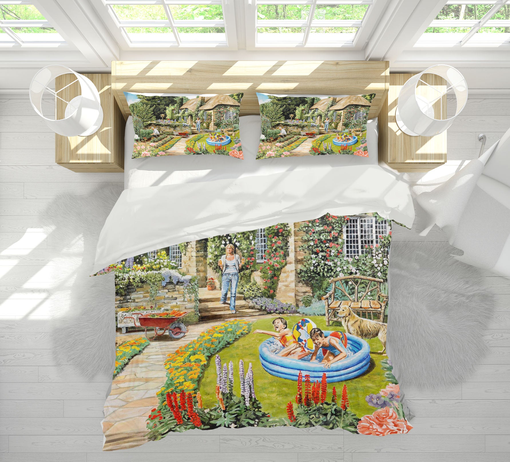 3D Summer Garden 2054 Trevor Mitchell bedding Bed Pillowcases Quilt