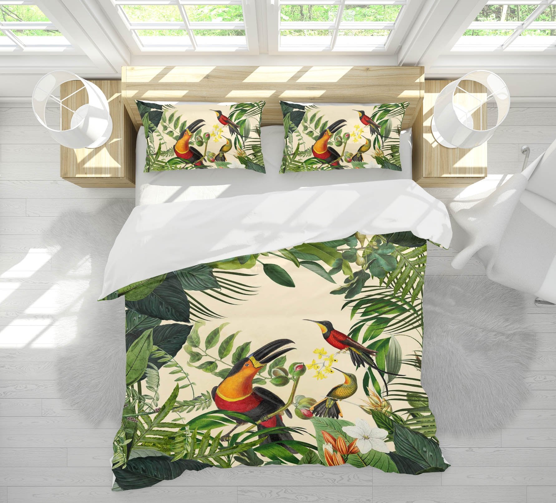 3D Bird Forest 2106 Andrea haase Bedding Bed Pillowcases Quilt Quiet Covers AJ Creativity Home