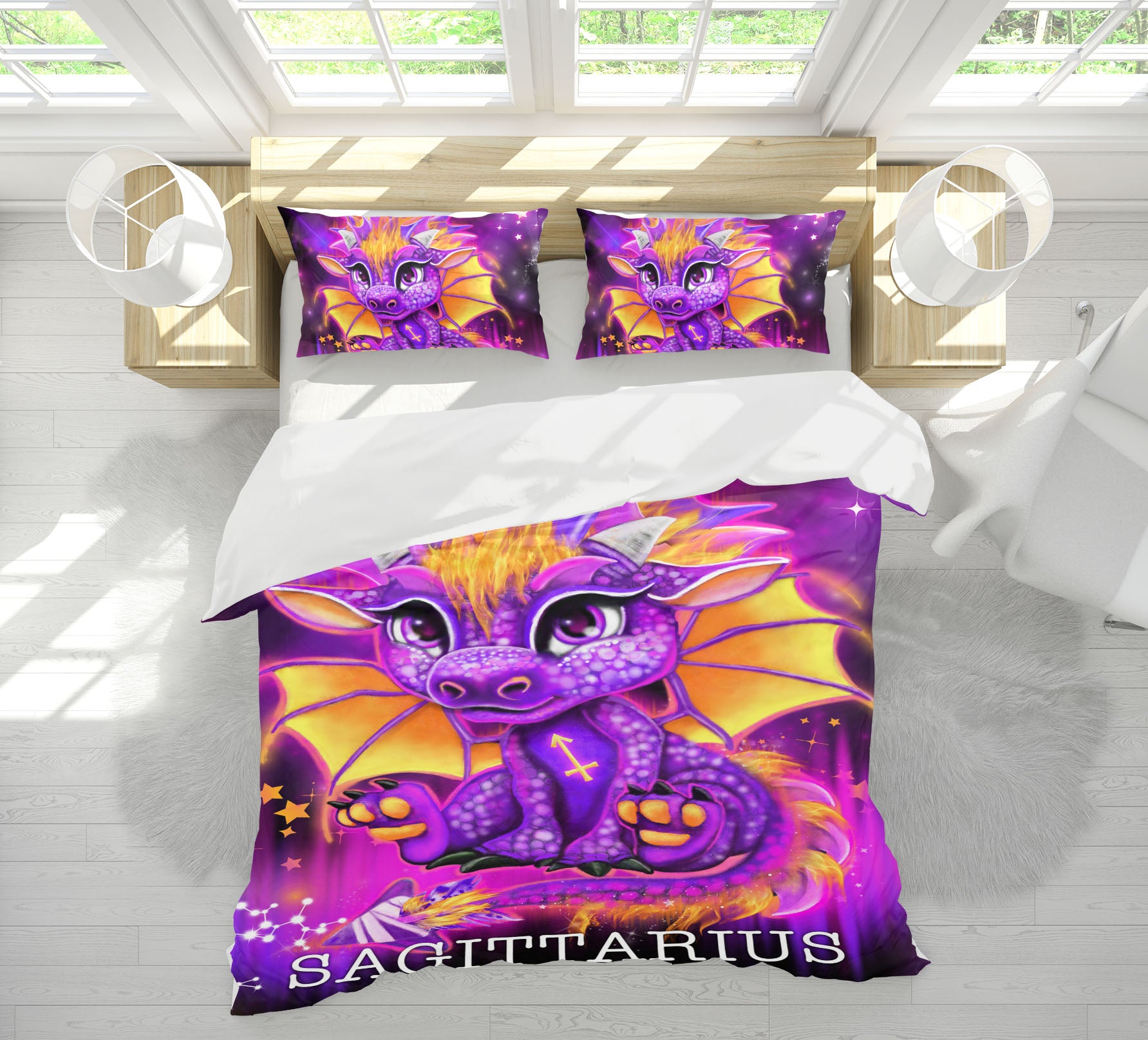 3D Sagittarius Dragon 8603 Sheena Pike Bedding Bed Pillowcases Quilt Cover Duvet Cover