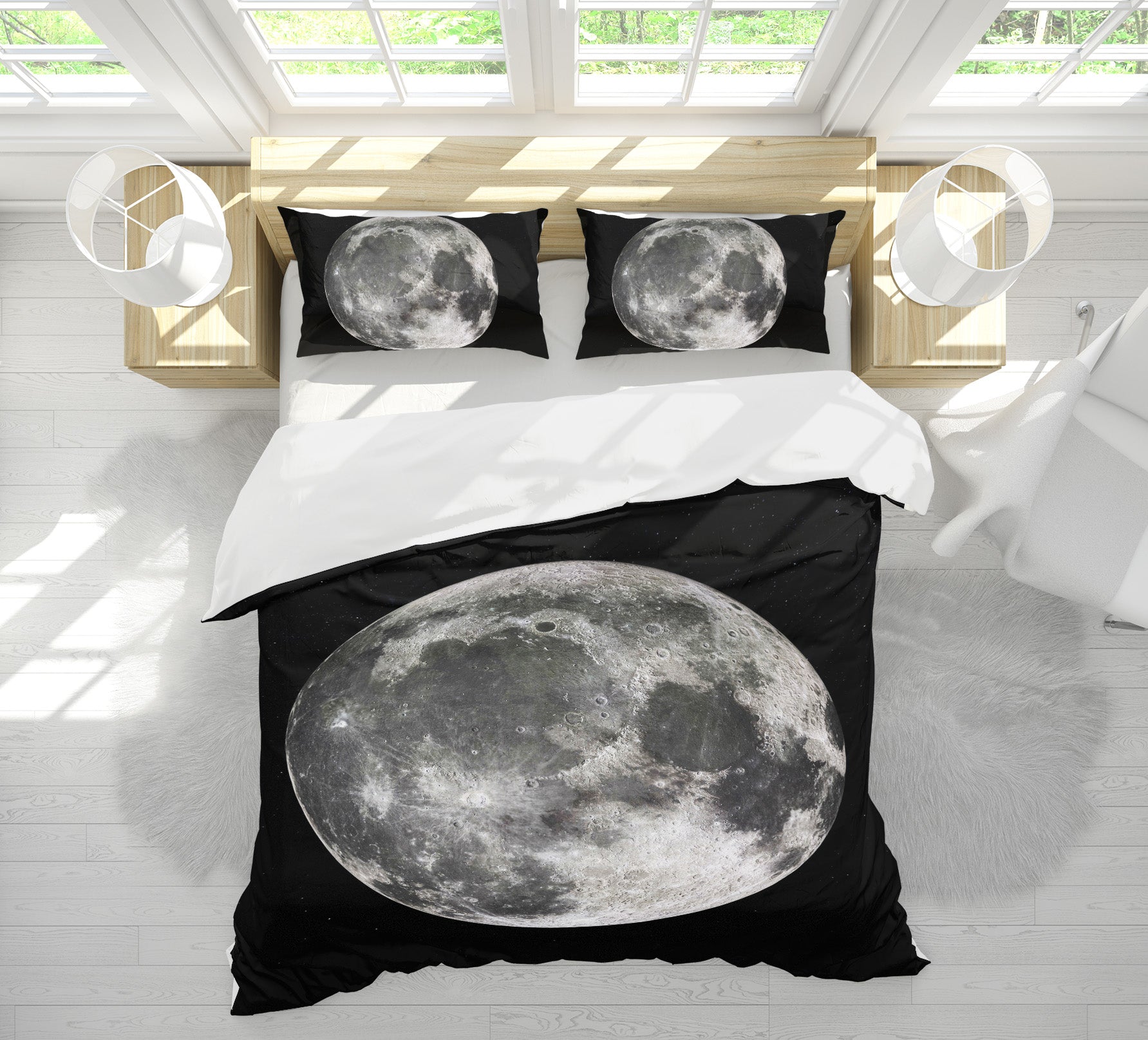 3D Moon 64032 Bed Pillowcases Quilt