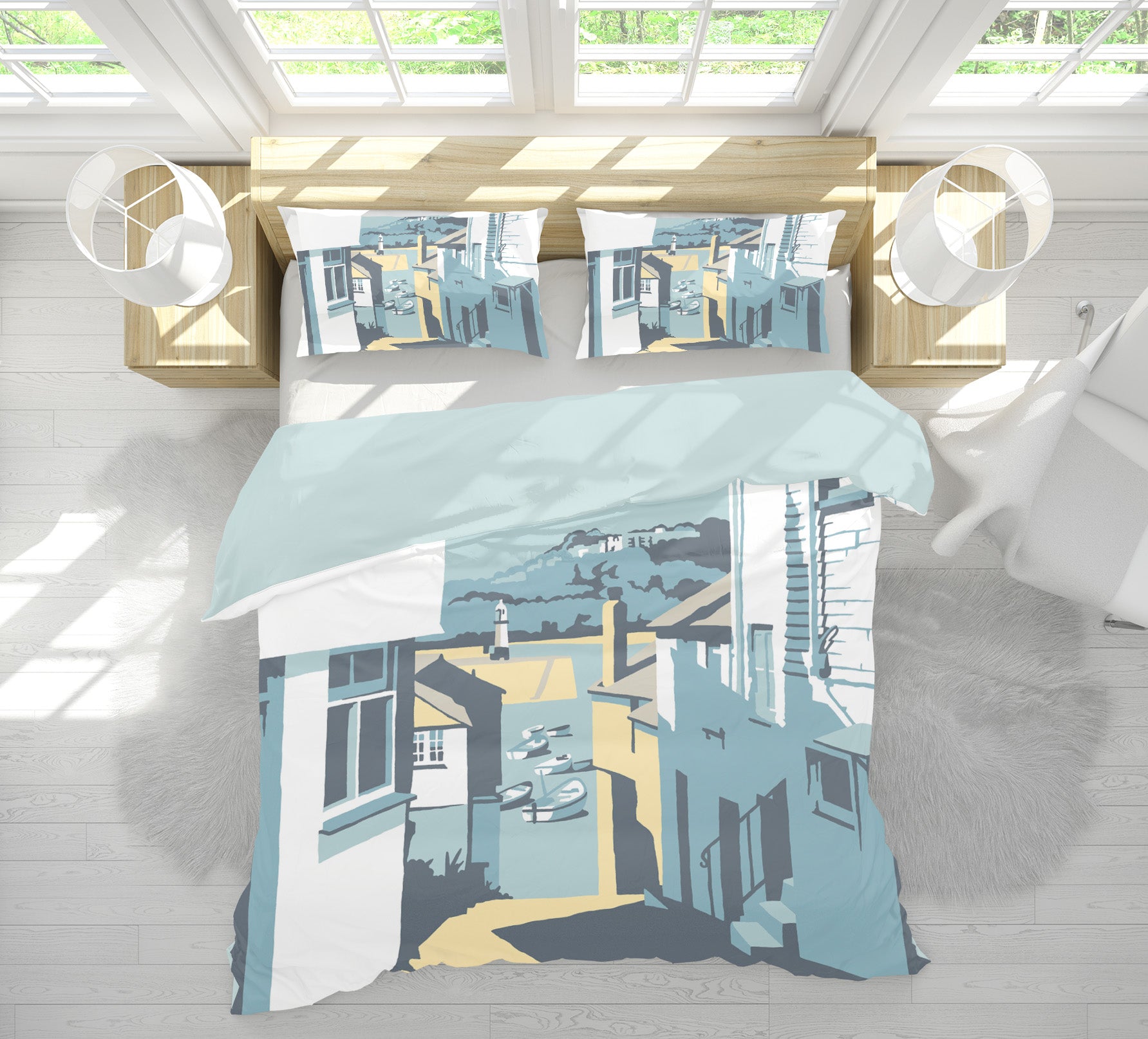 3D High Rise Street 2066 Steve Read Bedding Bed Pillowcases Quilt
