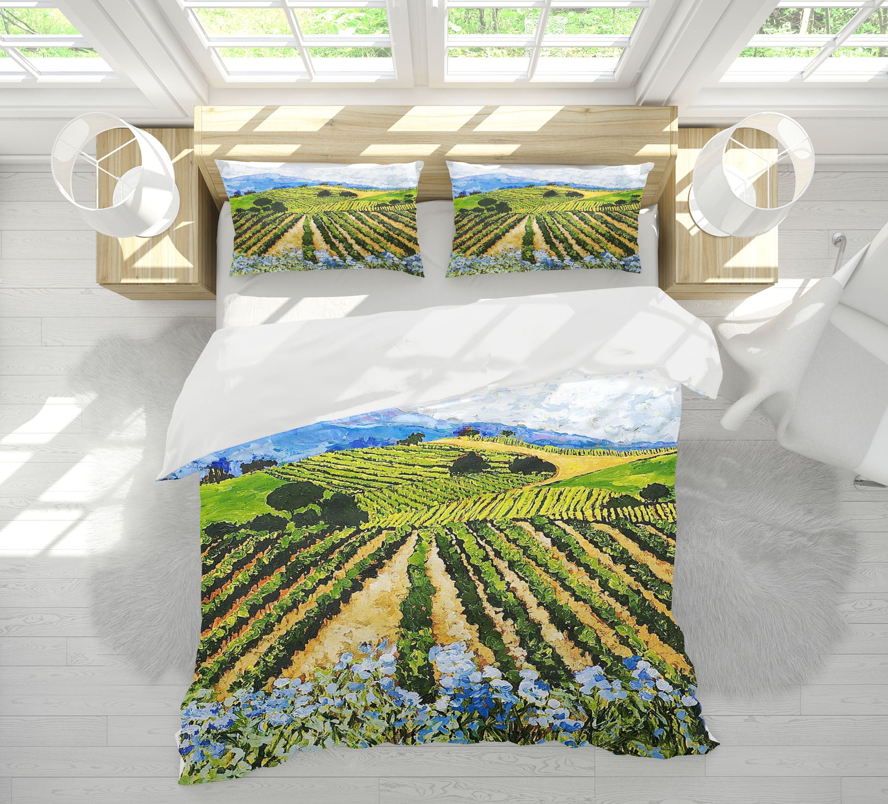 3D Field 2004 Allan P. Friedlander Bedding Bed Pillowcases Quilt
