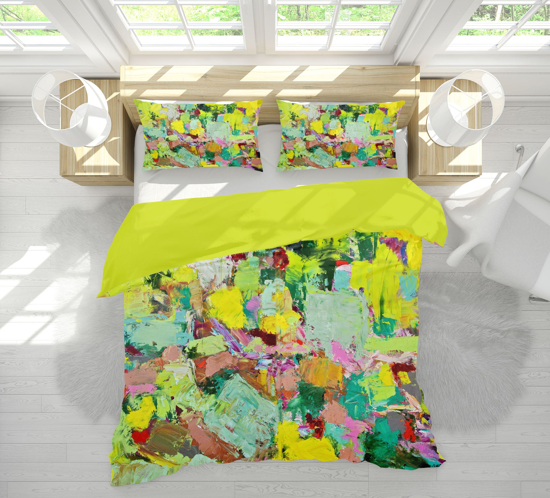 3D Green Paint Pattern 1079 Allan P. Friedlander Bedding Bed Pillowcases Quilt