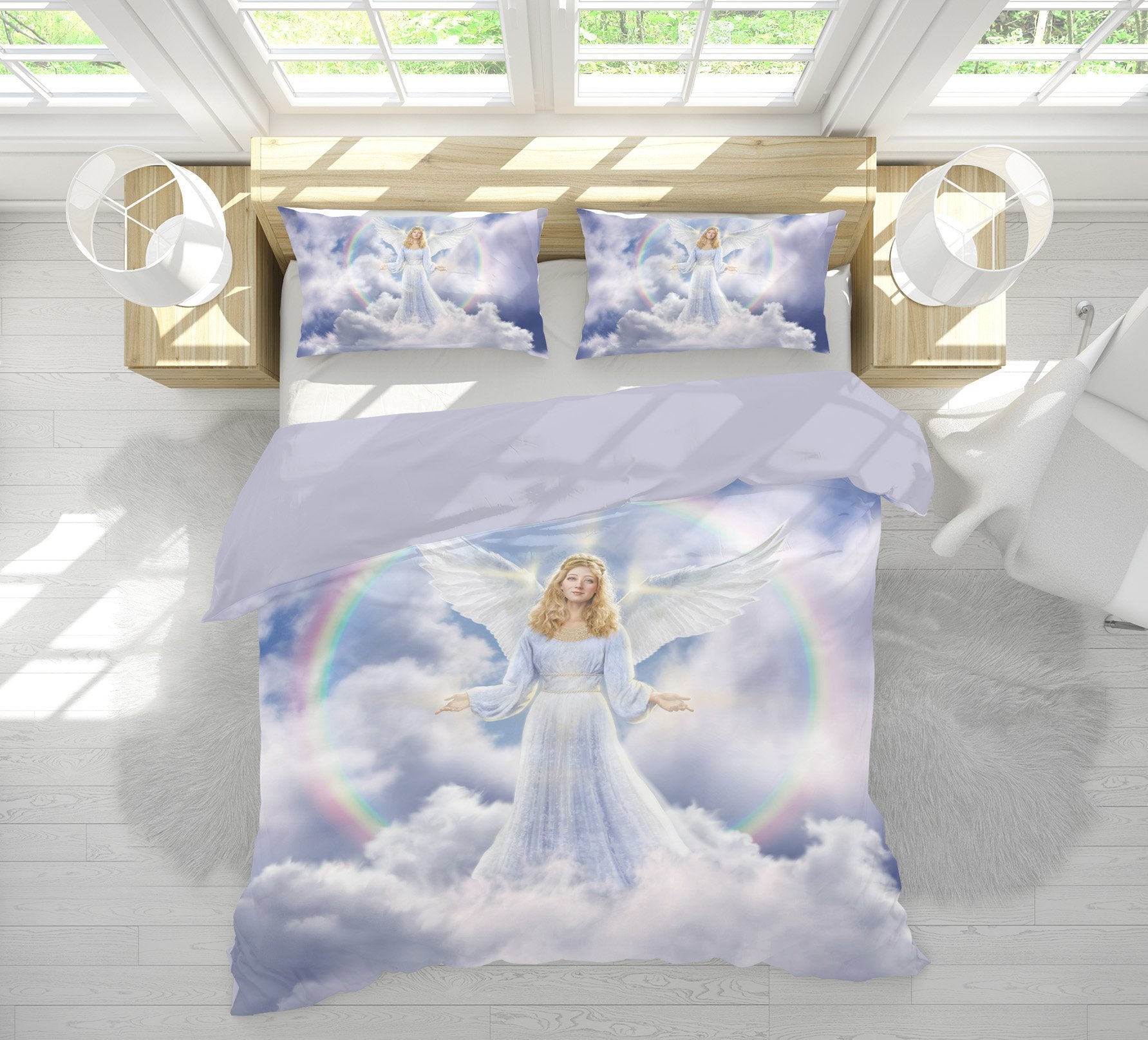 3D Angel Wings 2018 Jerry LoFaro bedding Bed Pillowcases Quilt Quiet Covers AJ Creativity Home