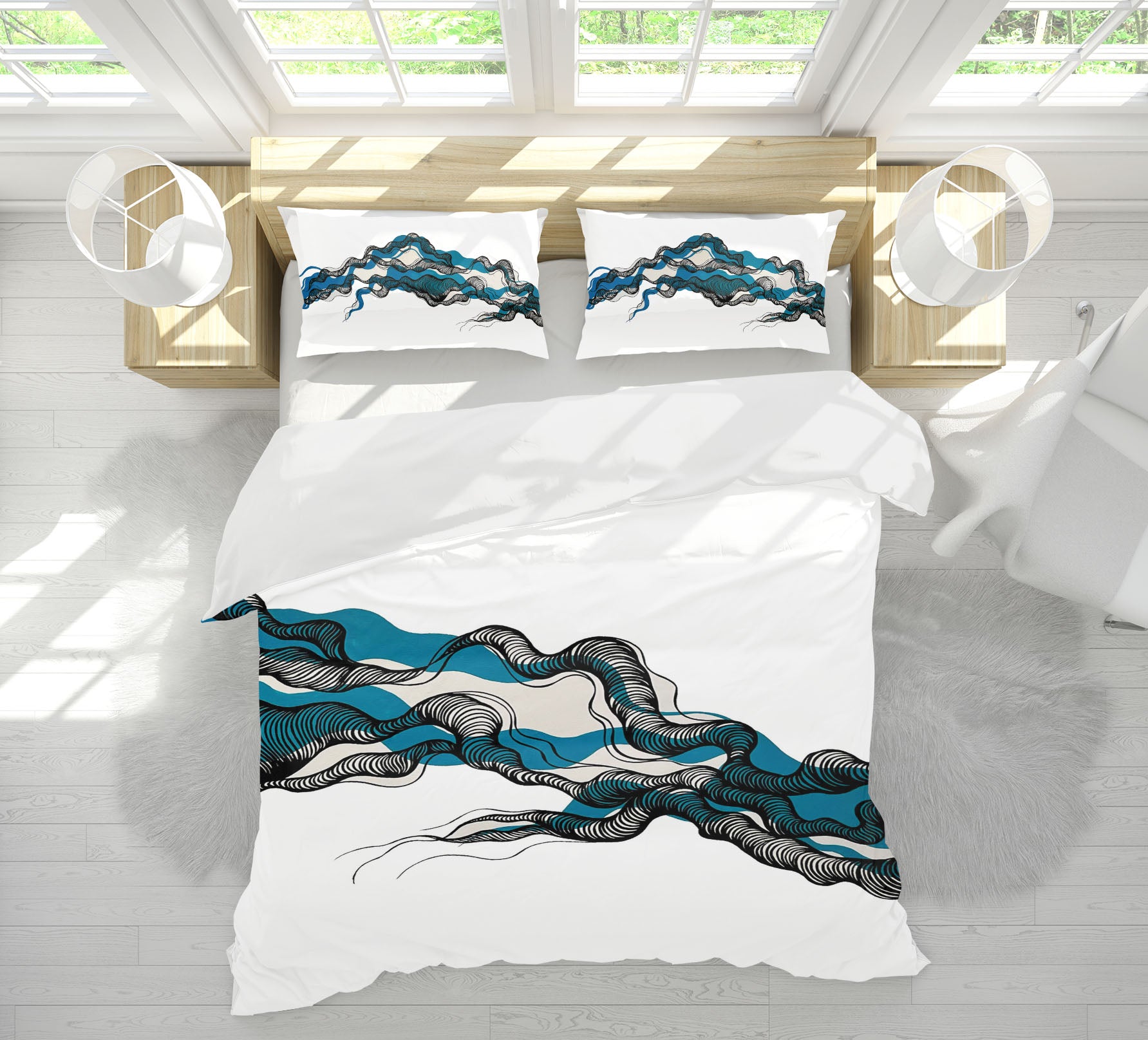 3D Blue Texture 3045 Jacqueline Reynoso Bedding Bed Pillowcases Quilt Cover Duvet Cover