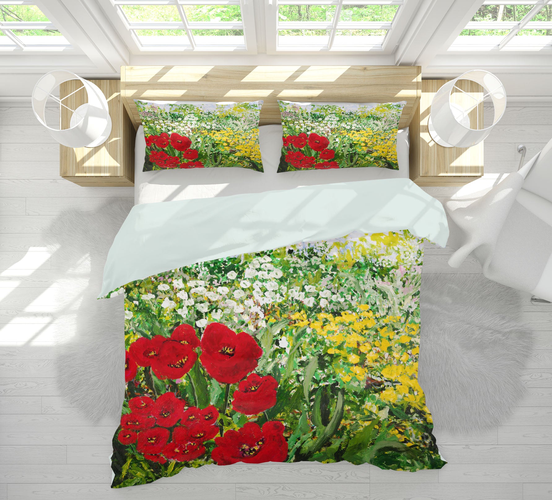 3D Red Flower Blossom 1176 Allan P. Friedlander Bedding Bed Pillowcases Quilt
