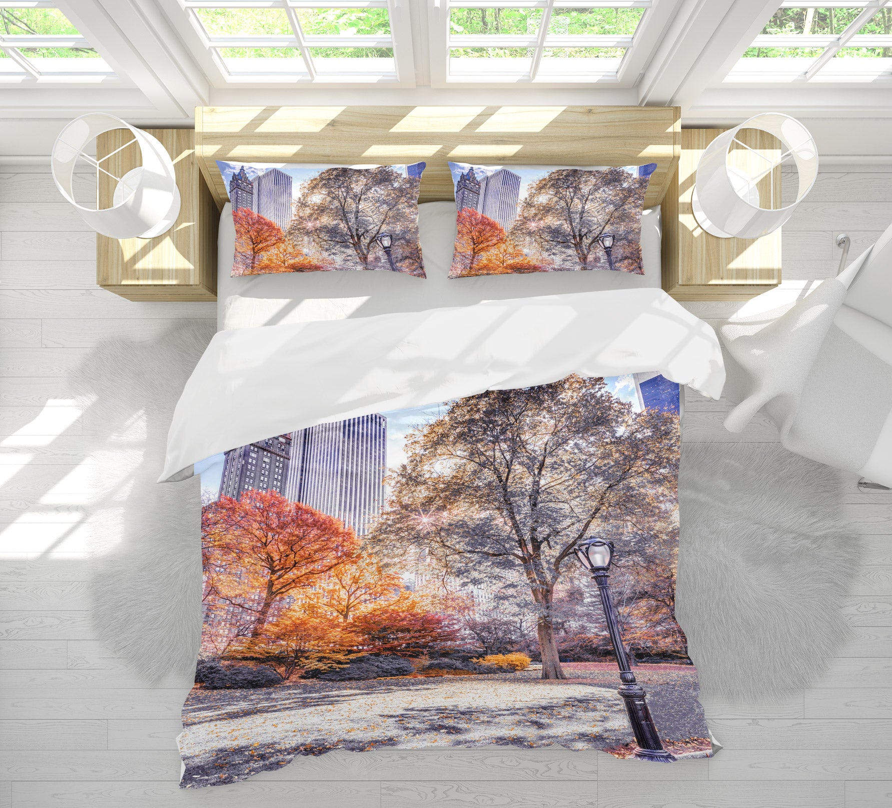 3D New York Park 1020 Assaf Frank Bedding Bed Pillowcases Quilt