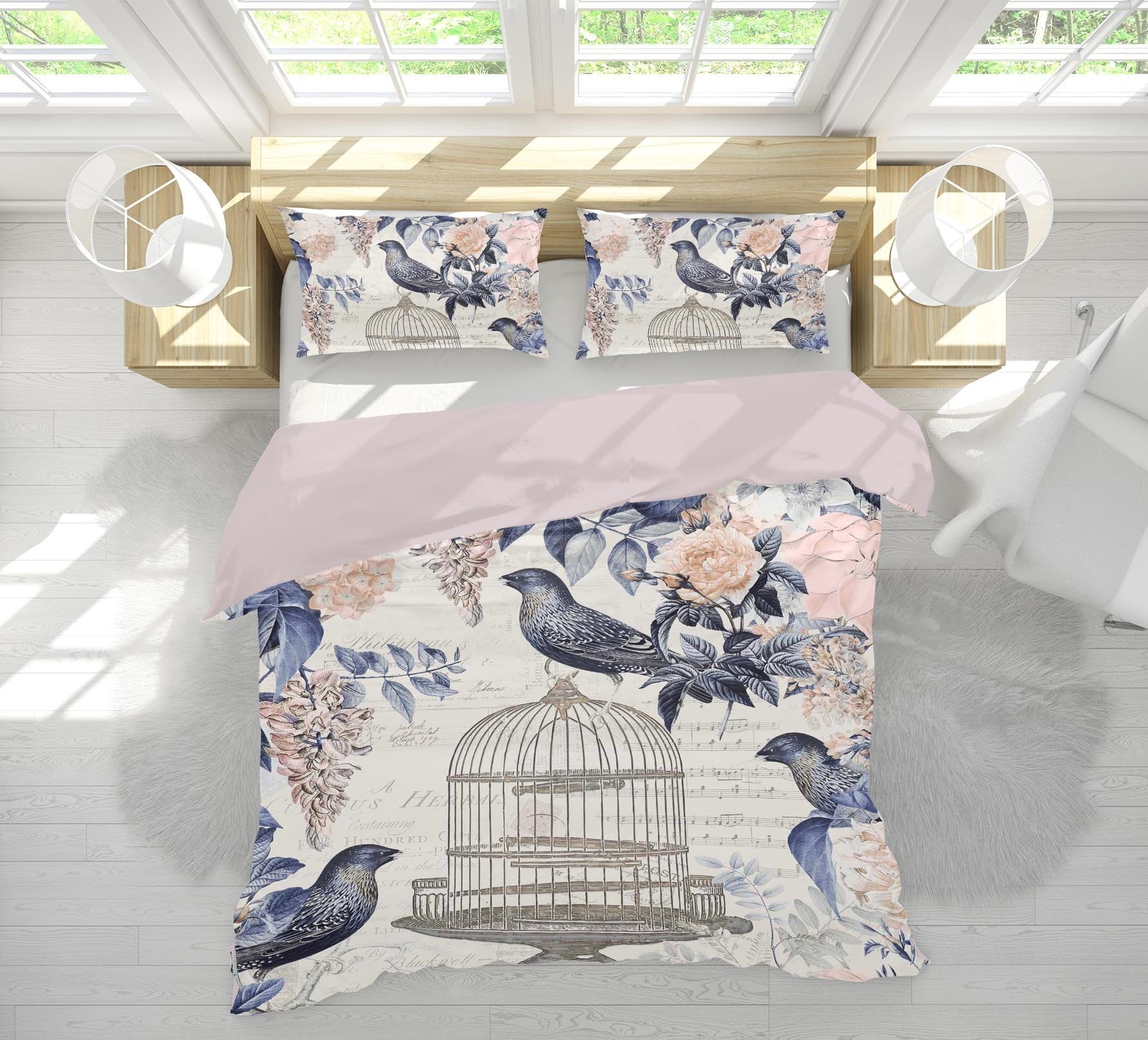 3D Bird Cage 2105 Andrea haase Bedding Bed Pillowcases Quilt Quiet Covers AJ Creativity Home
