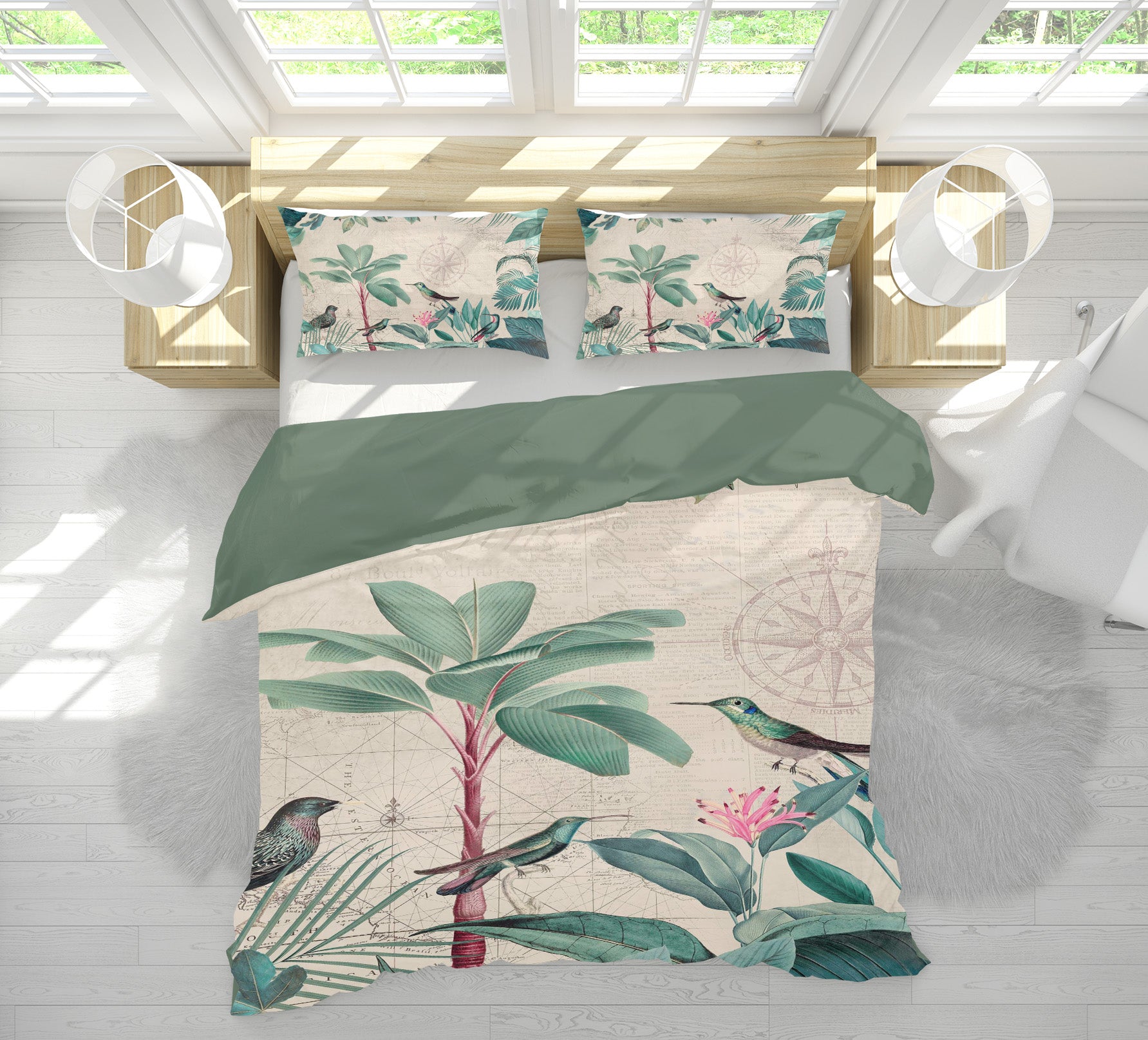 3D Coconut Tree Bird 121 Andrea haase Bedding Bed Pillowcases Quilt