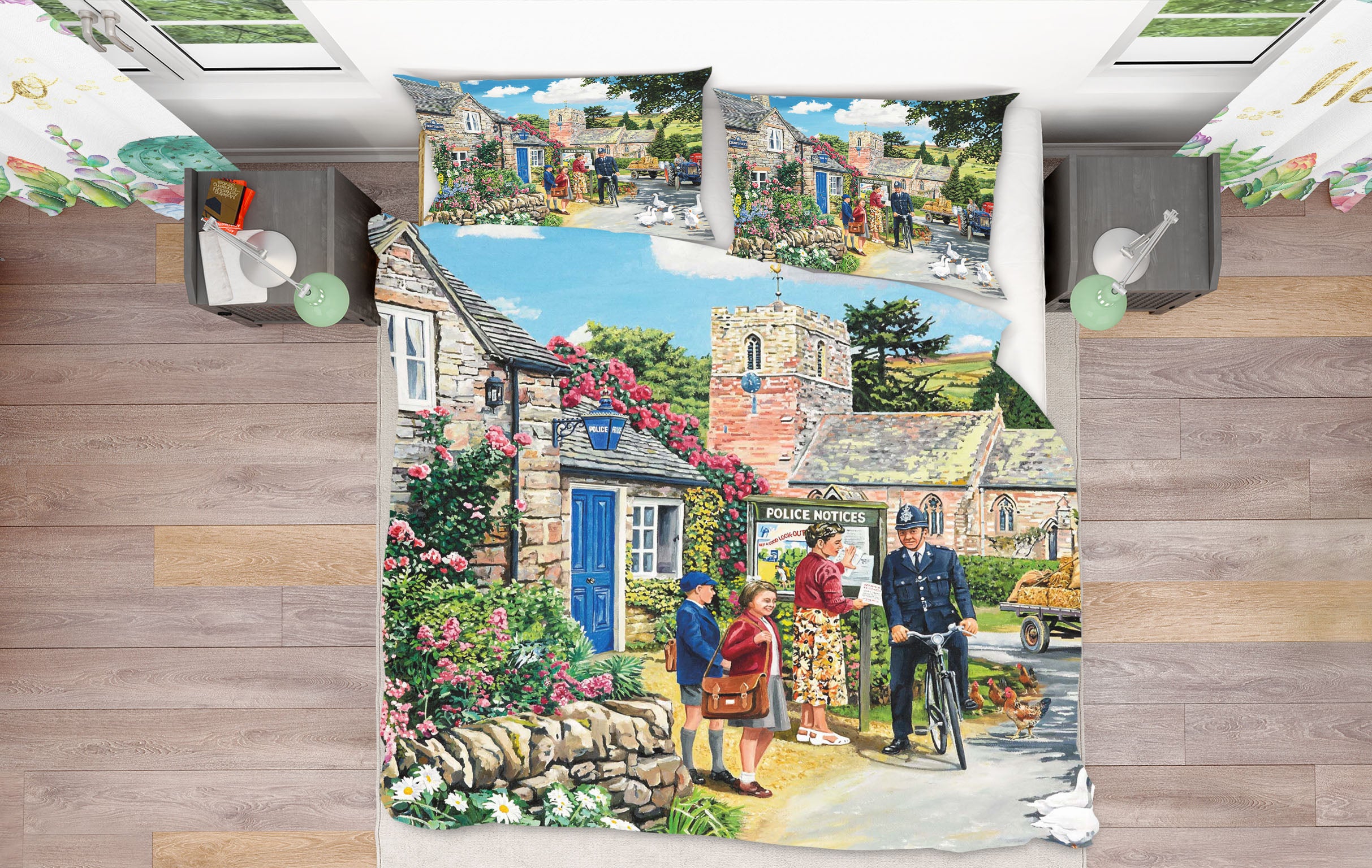 3D The Police House 2064 Trevor Mitchell bedding Bed Pillowcases Quilt