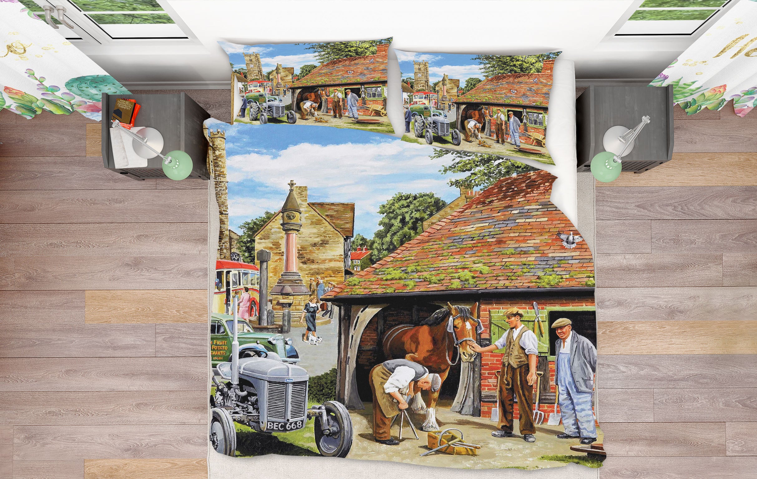 3D Old Friends 2042 Trevor Mitchell bedding Bed Pillowcases Quilt