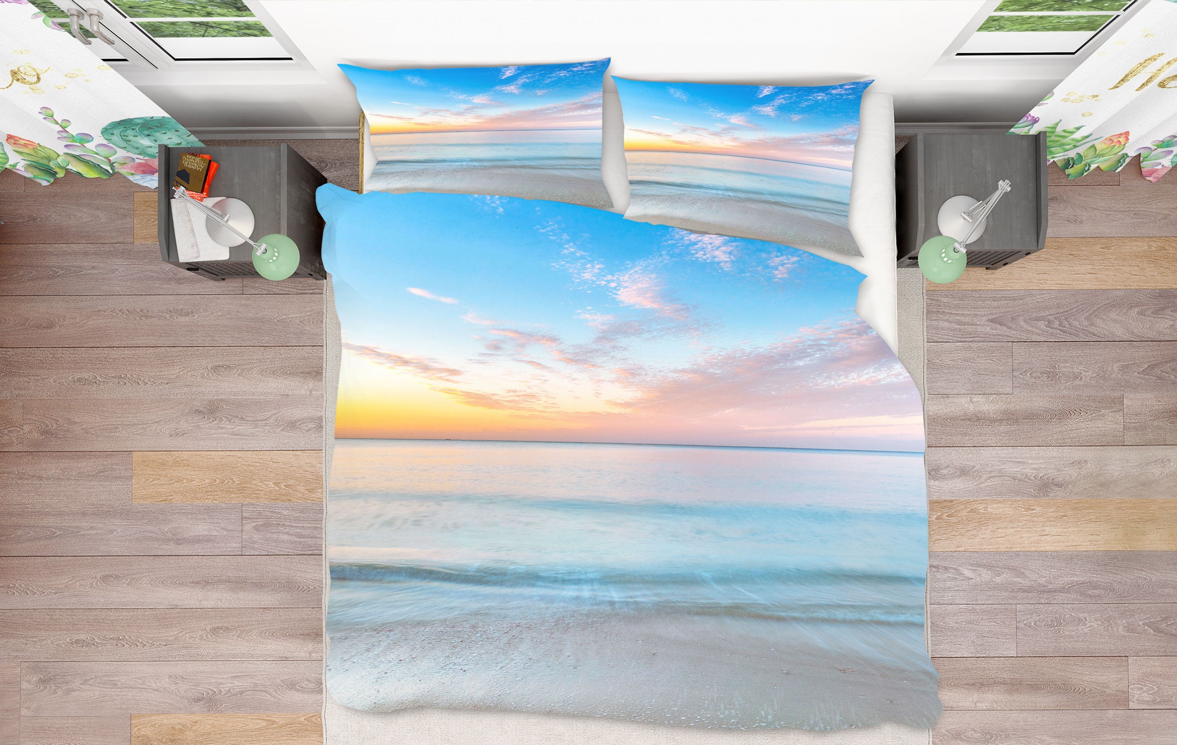 3D Sunset Beach Sea 1024 Assaf Frank Bedding Bed Pillowcases Quilt