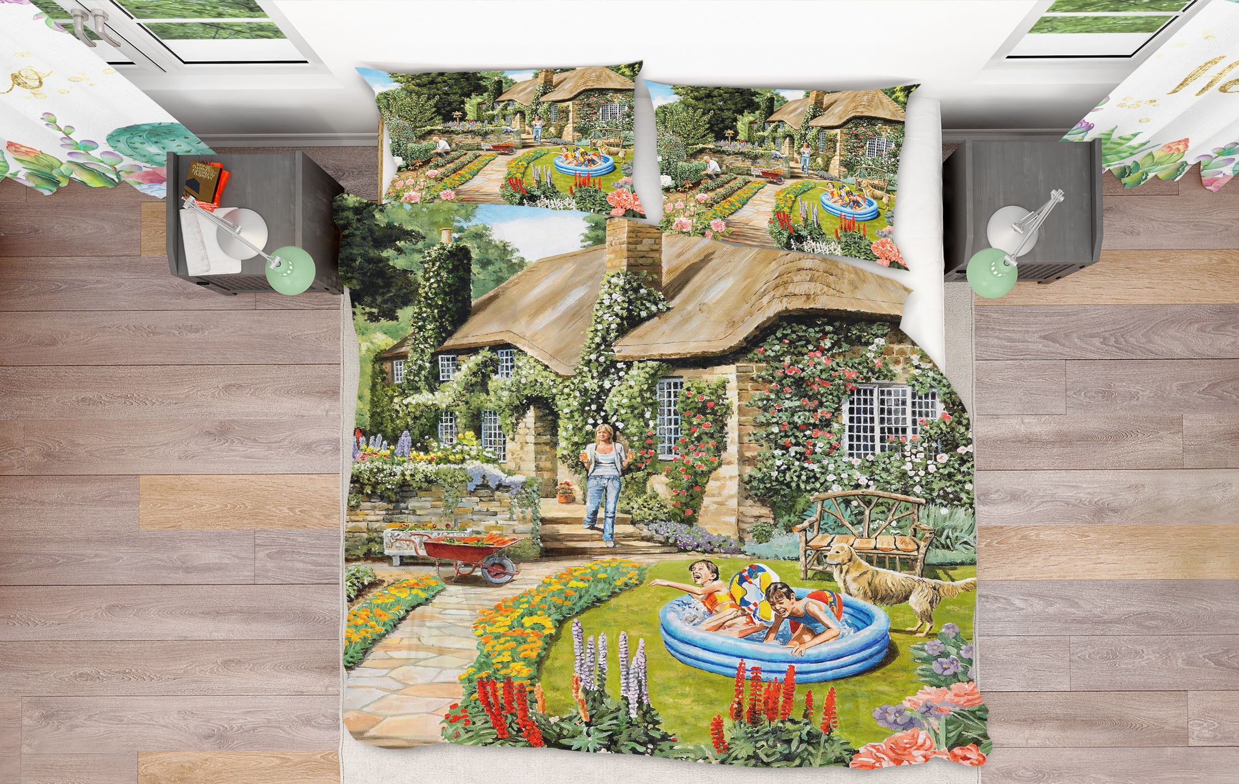 3D Summer Garden 2054 Trevor Mitchell bedding Bed Pillowcases Quilt