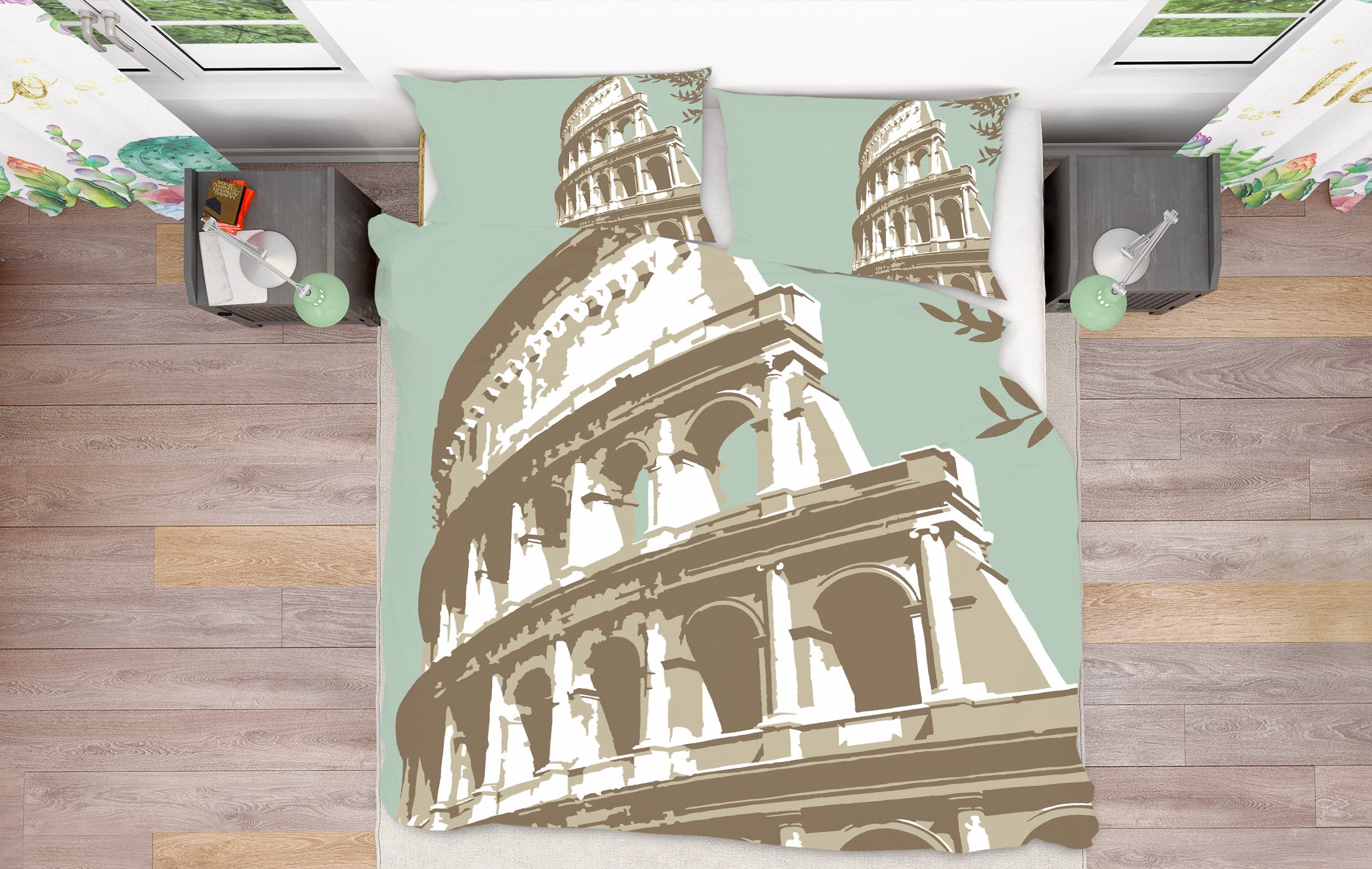 3D Coloseum Rome 2014 Steve Read Bedding Bed Pillowcases Quilt