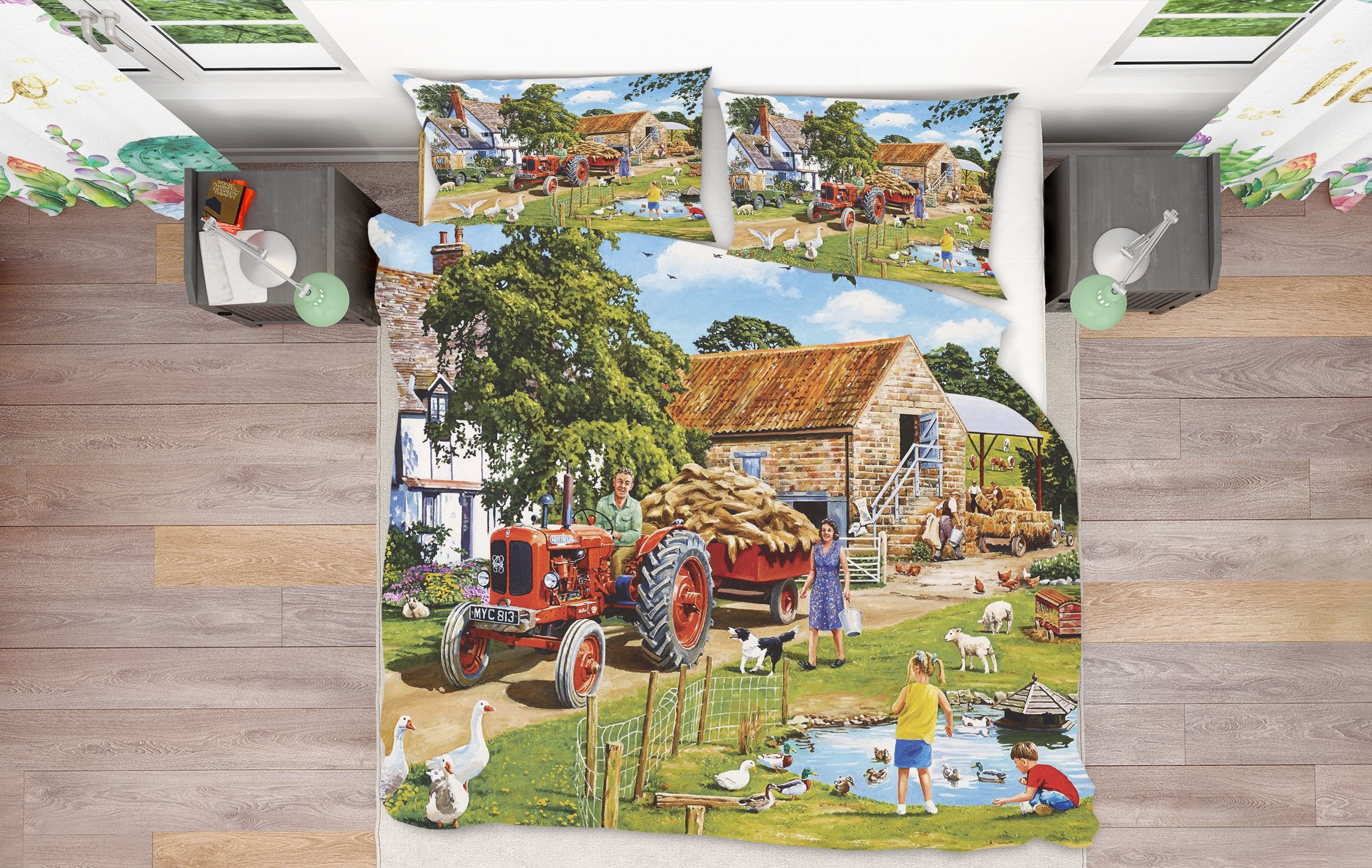 3D A Family Farm 2018 Trevor Mitchell bedding Bed Pillowcases Quilt Quiet Covers AJ Creativity Home
