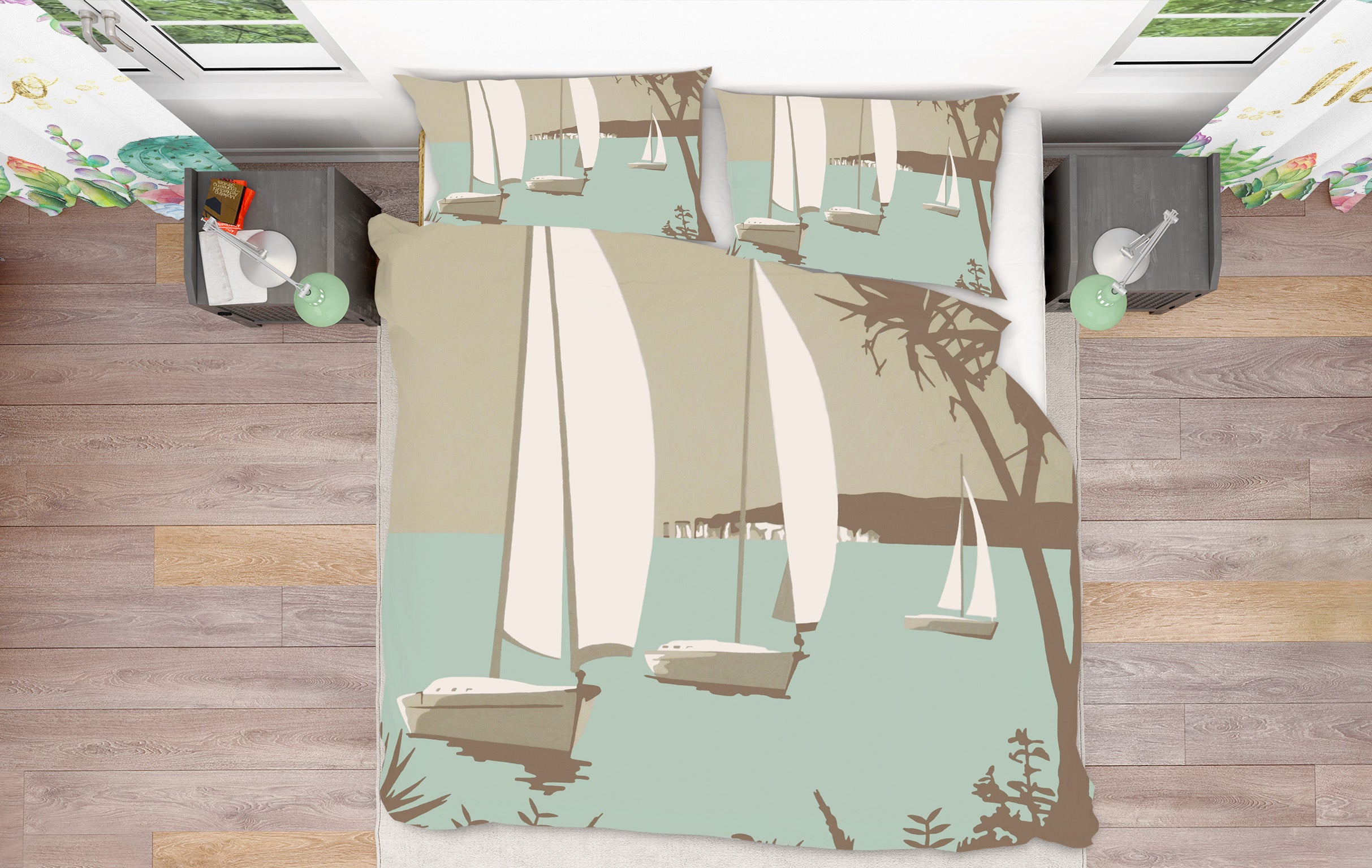 3D Poole The Purbecks 2042 Steve Read Bedding Bed Pillowcases Quilt