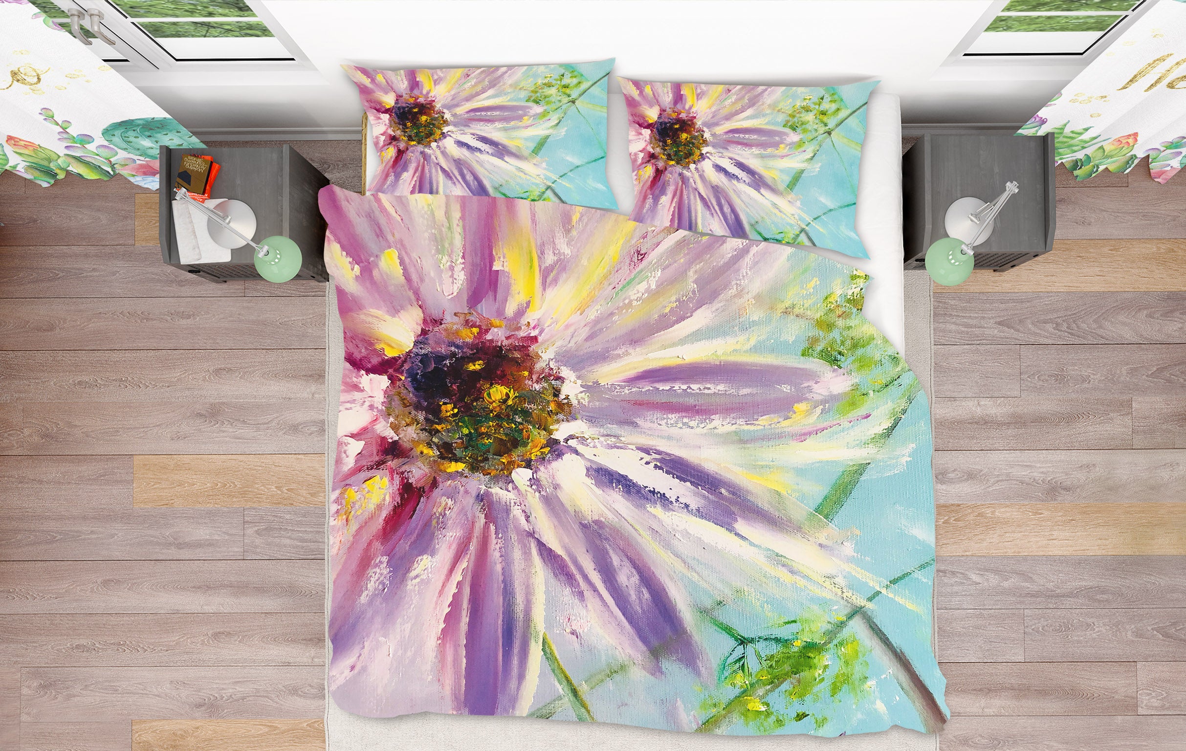 3D Purple Daisy Petals 543 Skromova Marina Bedding Bed Pillowcases Quilt