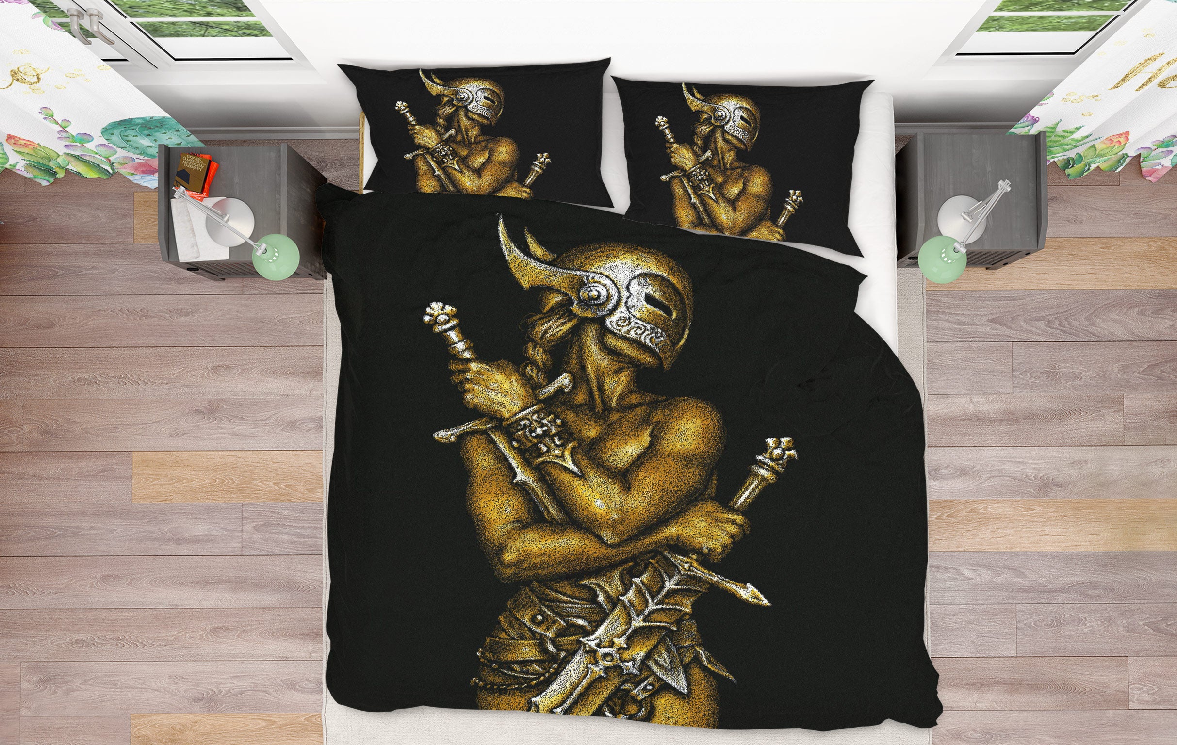 3D Sword Metallic Man 6219 Ciruelo Bedding Bed Pillowcases Quilt