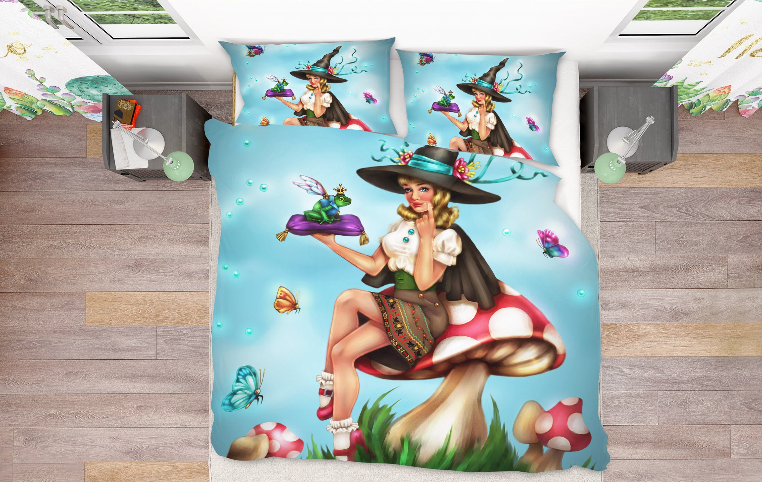3D Mushroom Girl 8827 Brigid Ashwood Bedding Bed Pillowcases Quilt Cover Duvet Cover