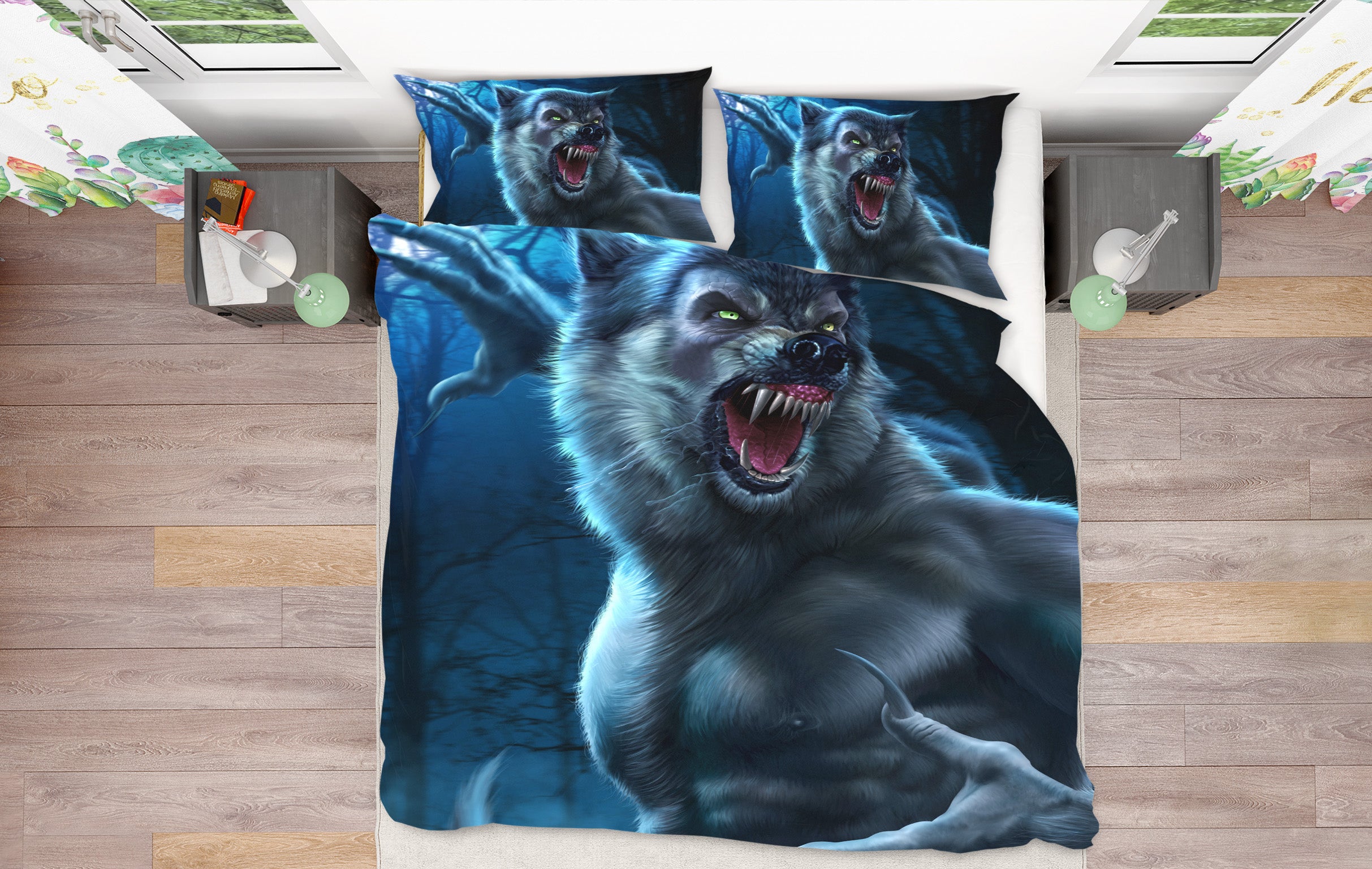3D Werewolf 4067 Tom Wood Bedding Bed Pillowcases Quilt
