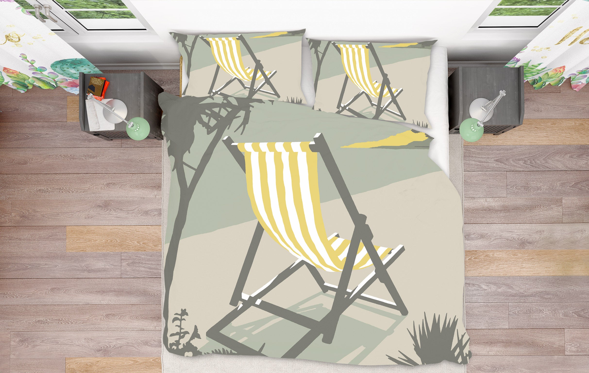3D Marazion Deckchair 2027 Steve Read Bedding Bed Pillowcases Quilt