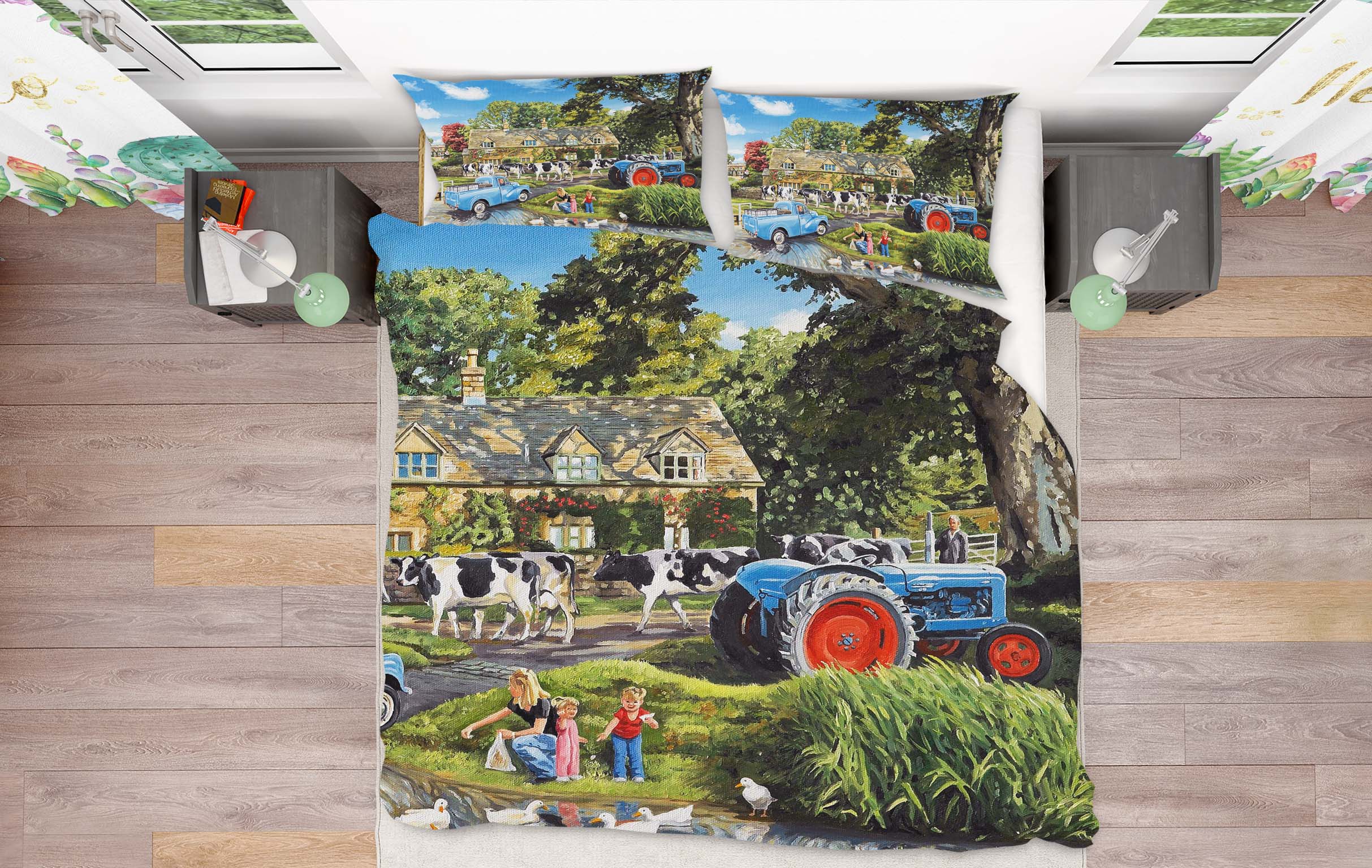 3D Crossing The Ford 2018 Trevor Mitchell bedding Bed Pillowcases Quilt