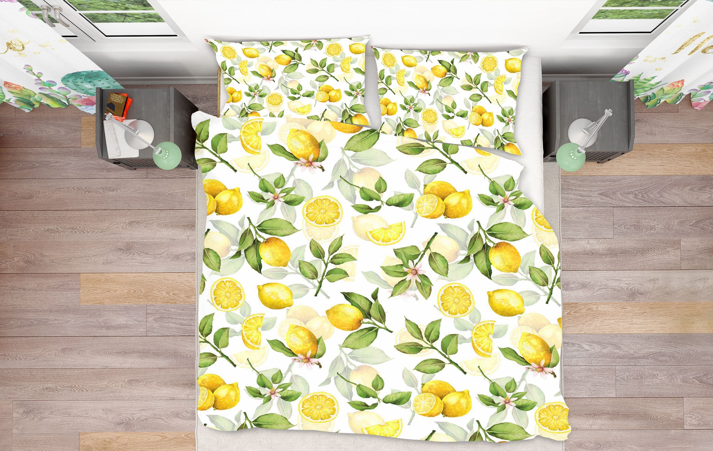 3D Lemon leaves 050 Uta Naumann Bedding Bed Pillowcases Quilt
