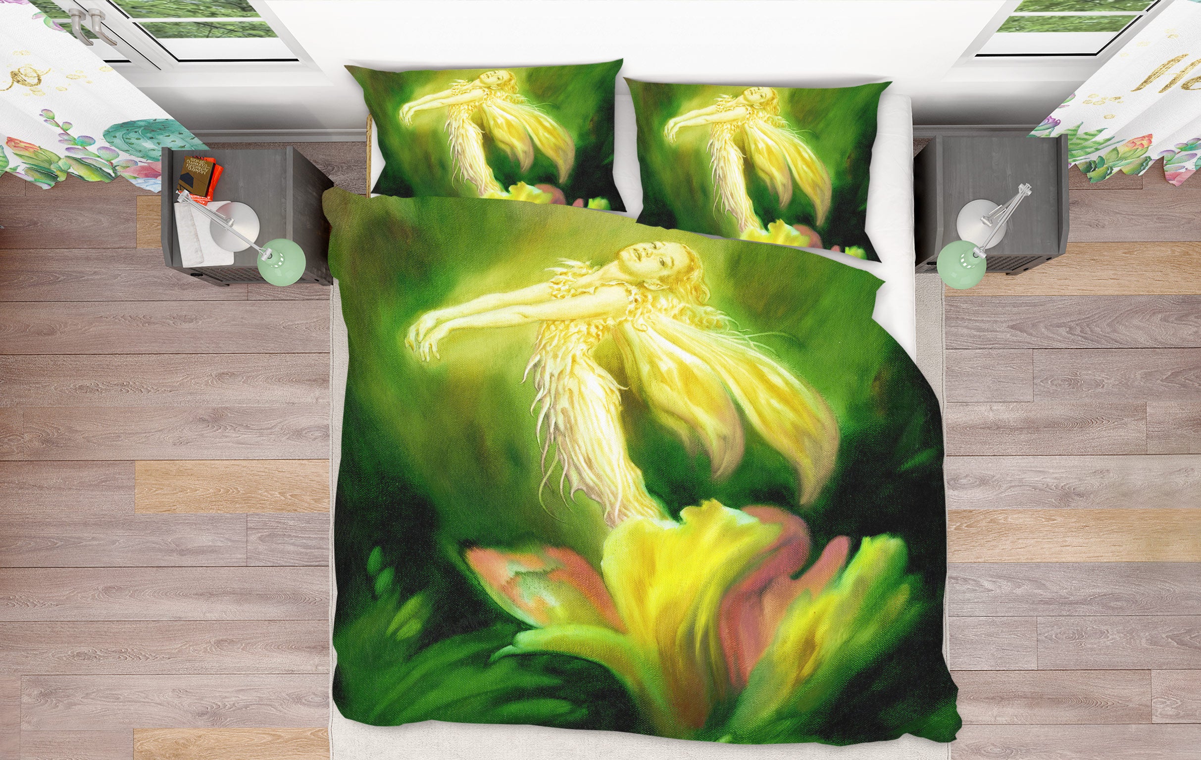 3D Flower Elf 7016 Ciruelo Bedding Bed Pillowcases Quilt