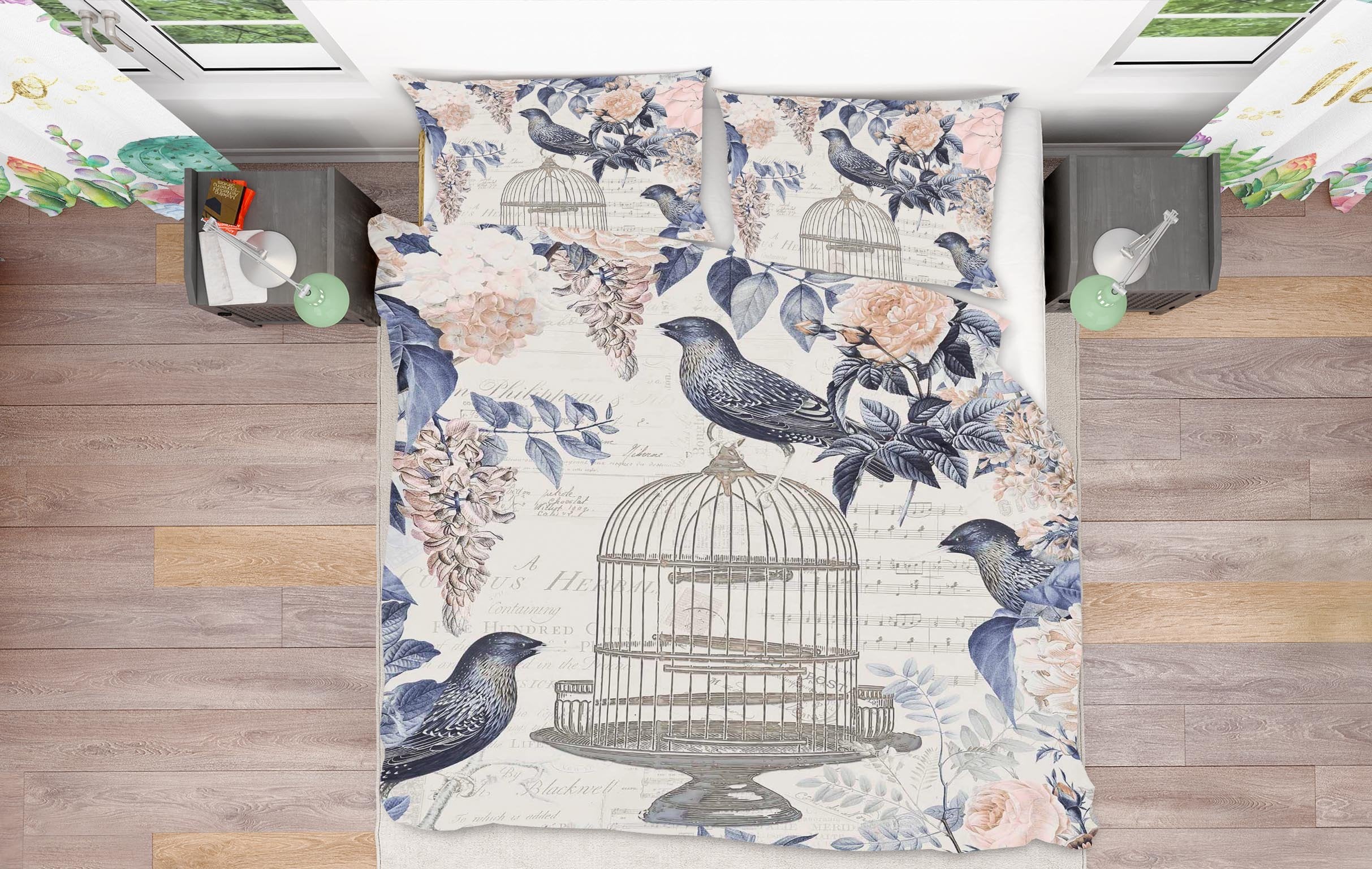 3D Bird Cage 2105 Andrea haase Bedding Bed Pillowcases Quilt Quiet Covers AJ Creativity Home