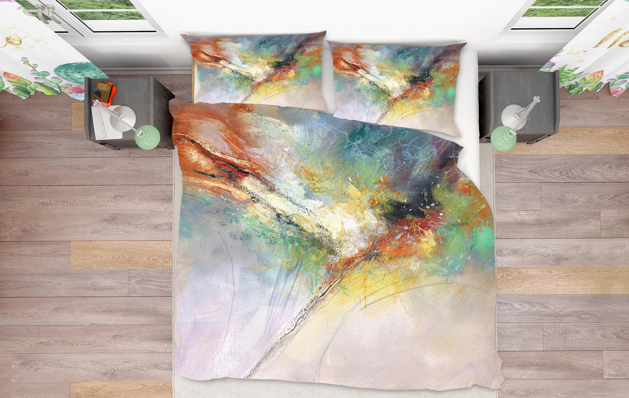 3D Color Splash 2005 Anne Farrall Doyle Bedding Bed Pillowcases Quilt