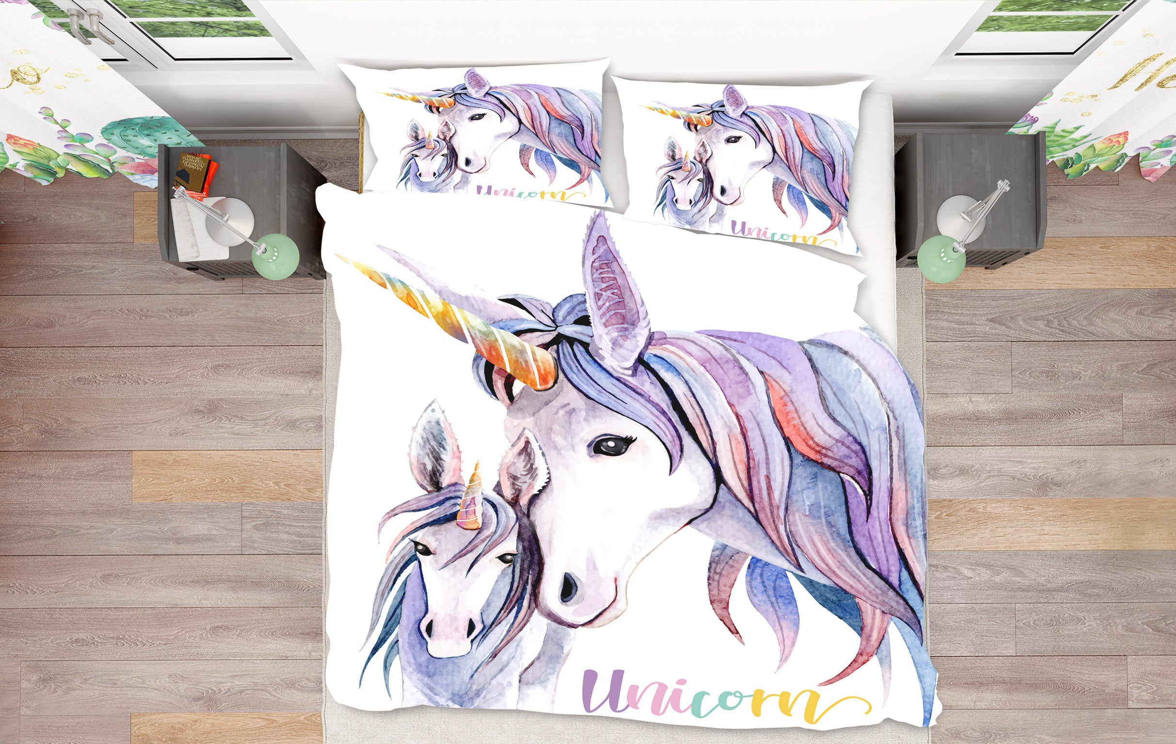 3D Unicorn 67020 Bed Pillowcases Quilt