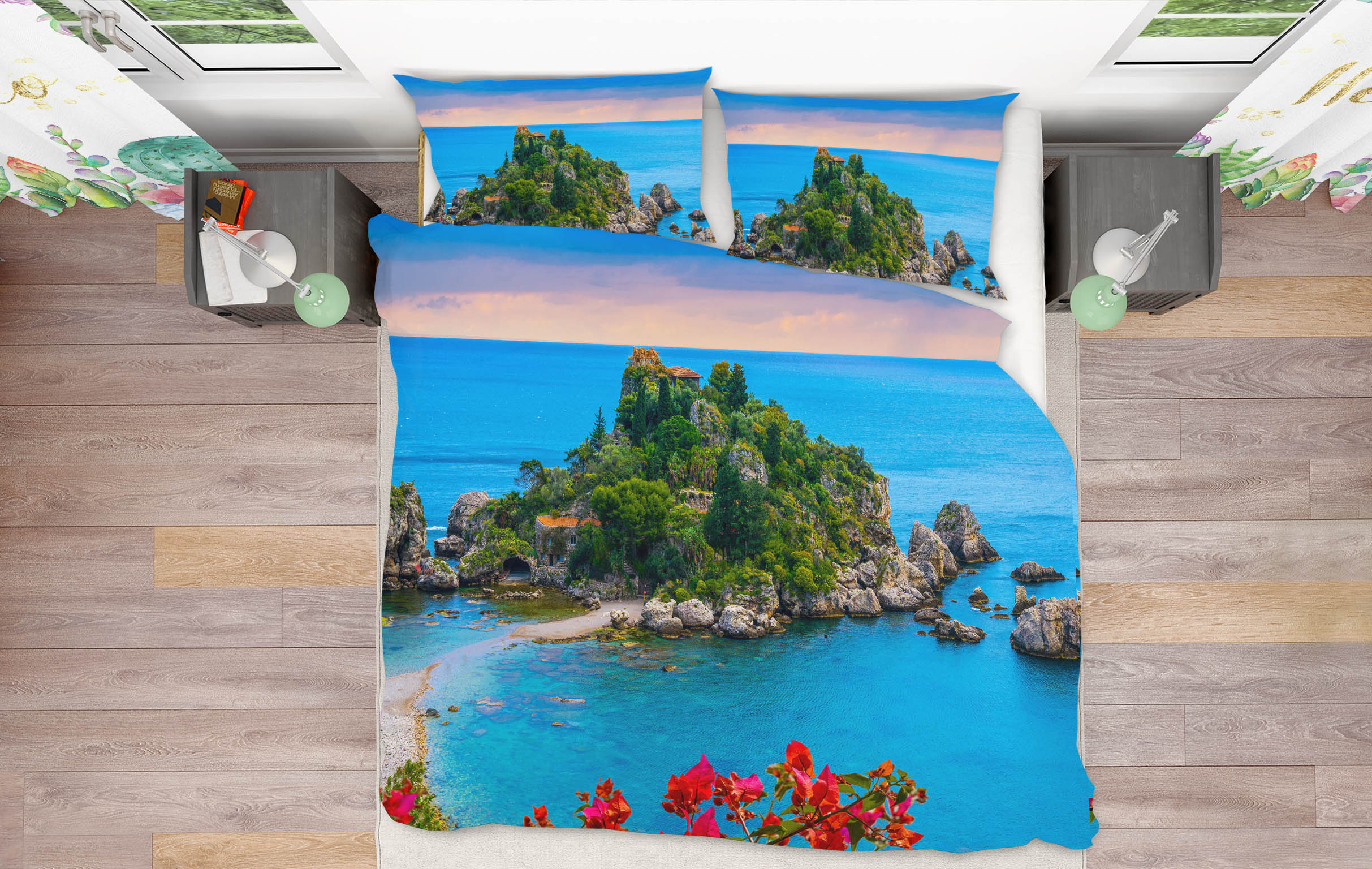 3D Taormina Sicily 148 Marco Carmassi Bedding Bed Pillowcases Quilt