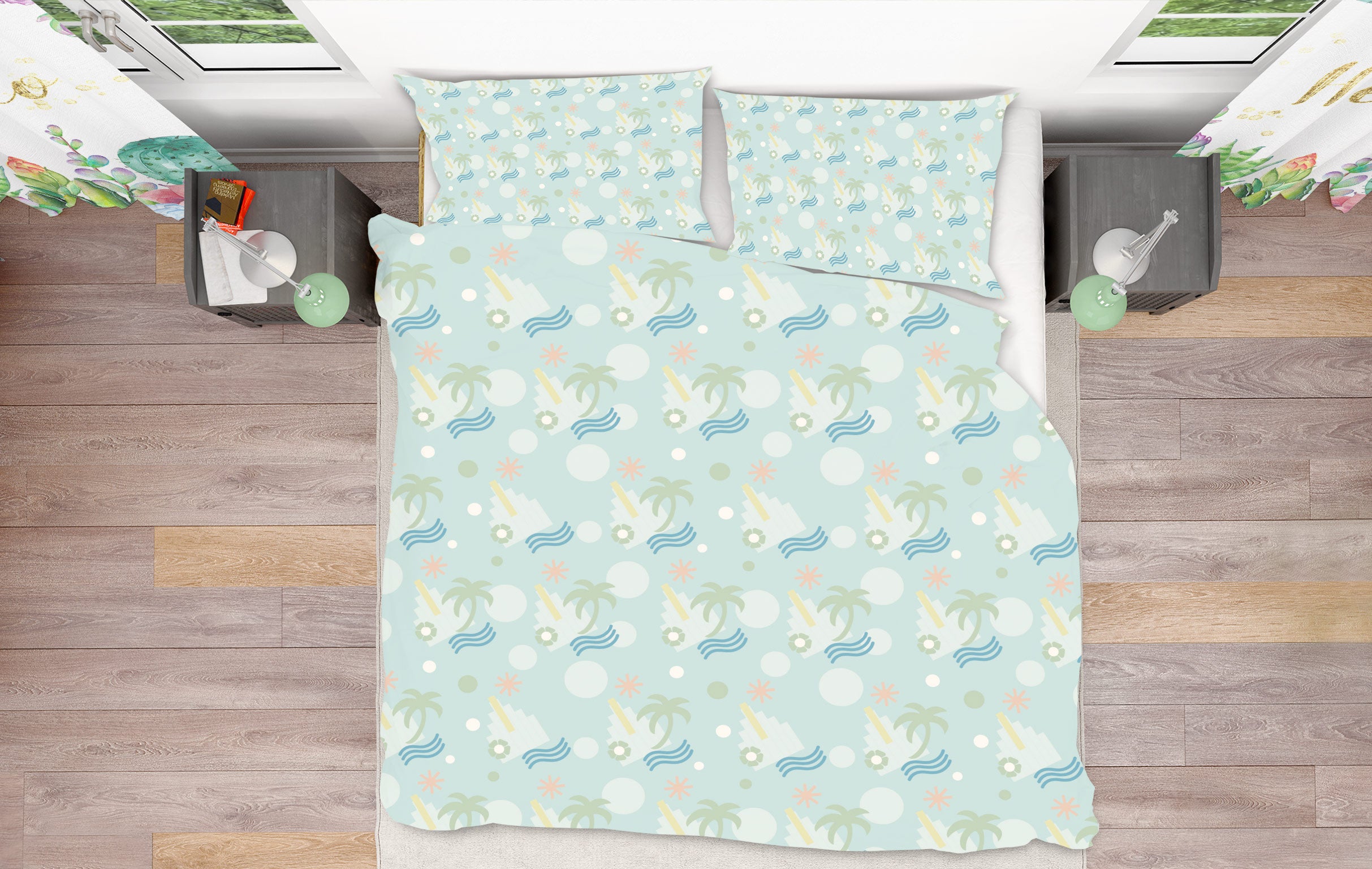 3D Coconut Tree Pattern 98161 Kasumi Loffler Bedding Bed Pillowcases Quilt