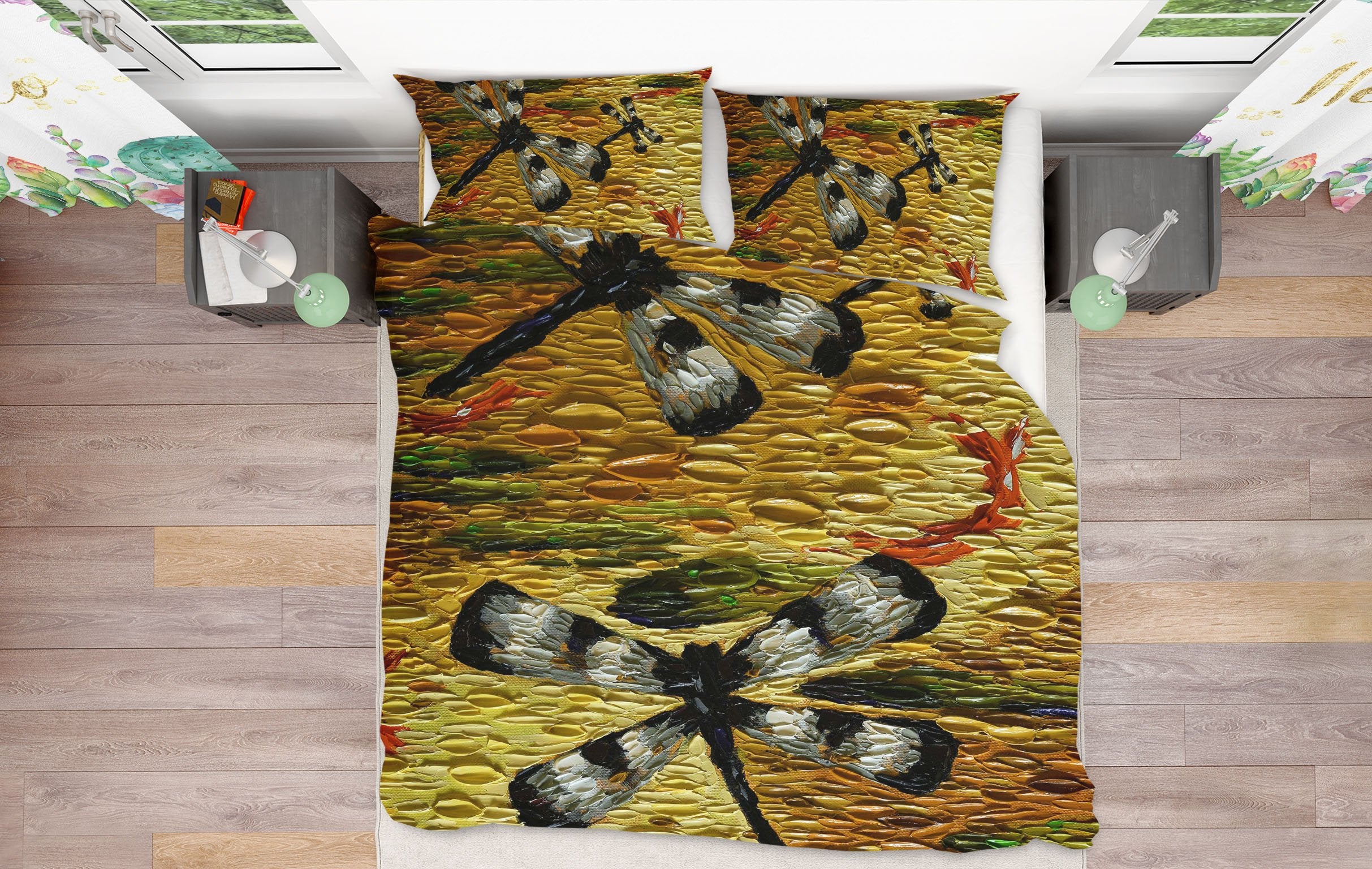 3D Black Dragonfly 2106 Dena Tollefson bedding Bed Pillowcases Quilt Quiet Covers AJ Creativity Home