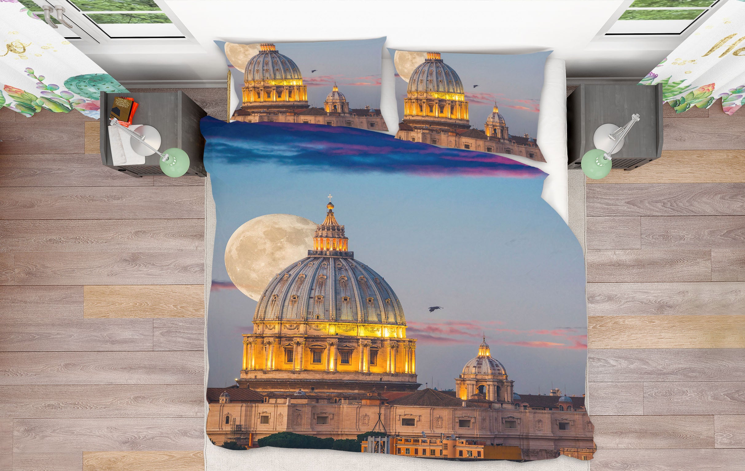 3D Moon Palace 073 Marco Carmassi Bedding Bed Pillowcases Quilt