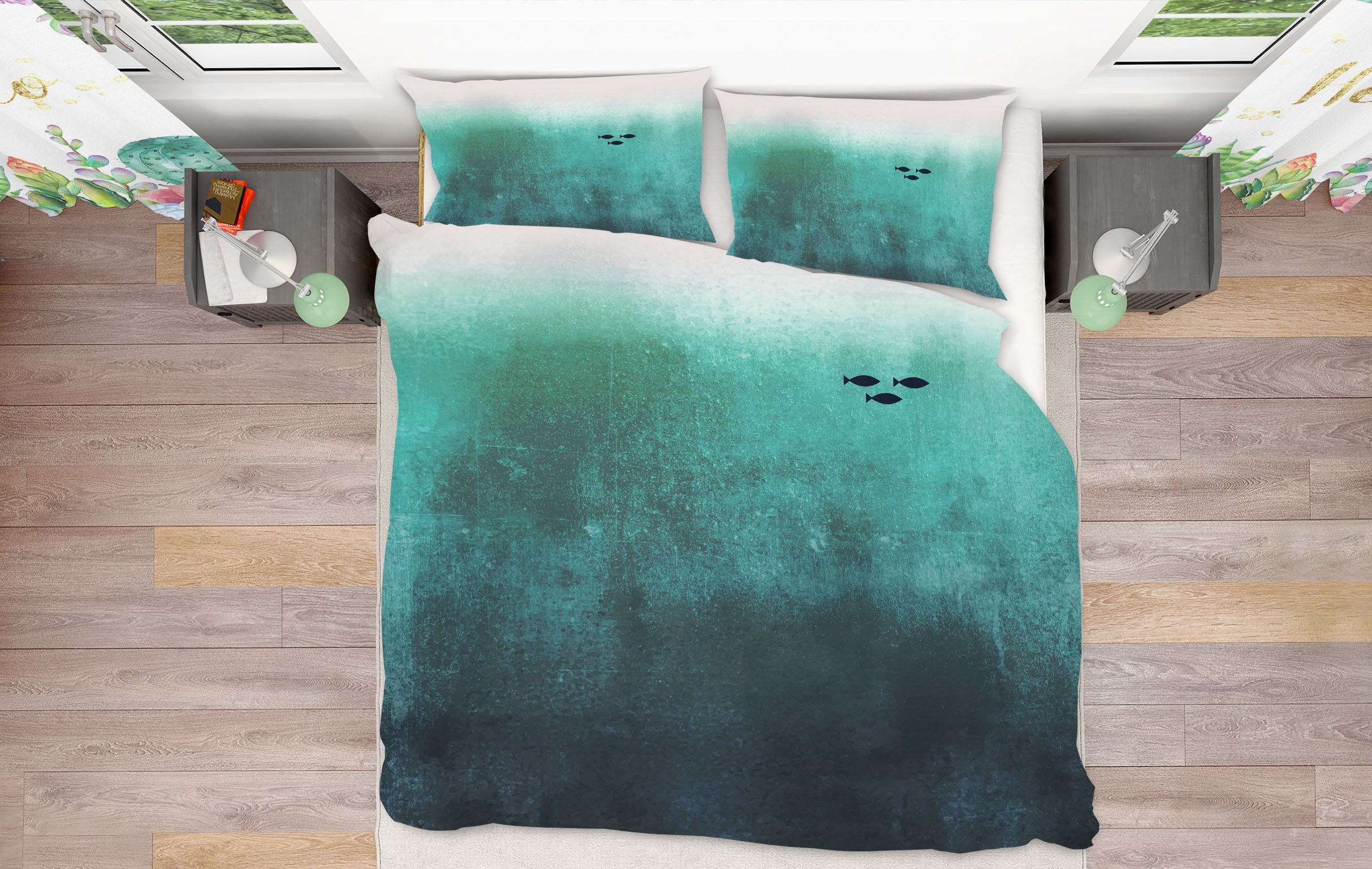3D Green Deep Sea 176 Boris Draschoff Bedding Bed Pillowcases Quilt