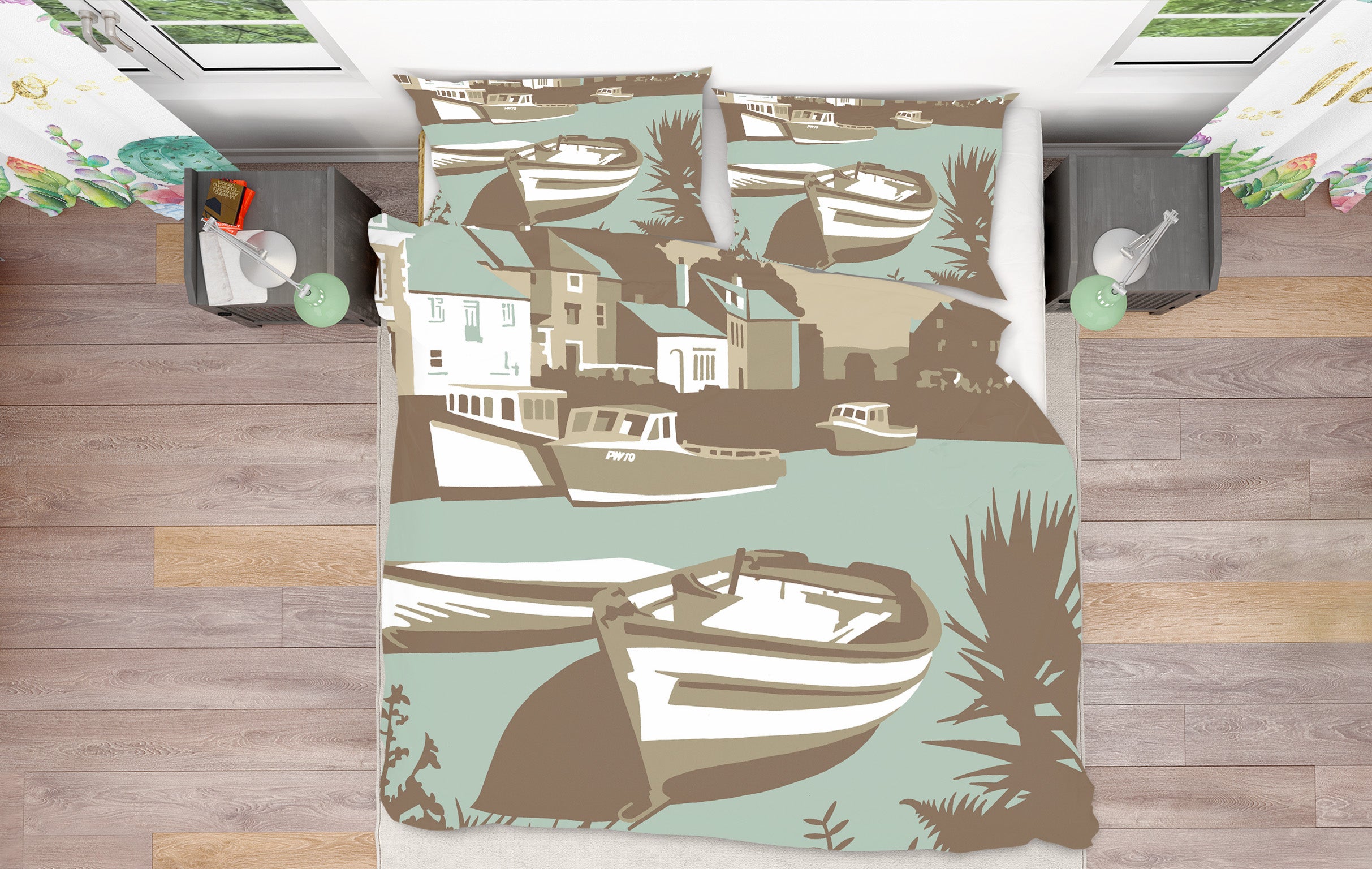 3D Padstow 2033 Steve Read Bedding Bed Pillowcases Quilt