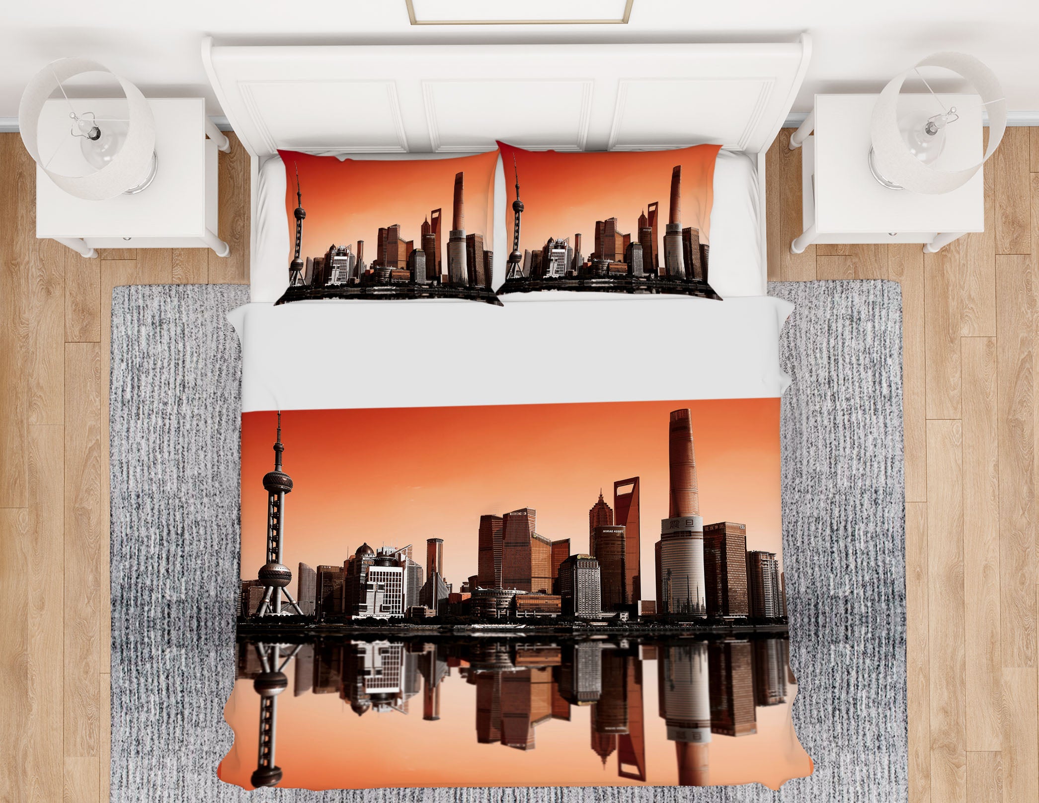 3D Future Town 028 Marco Carmassi Bedding Bed Pillowcases Quilt