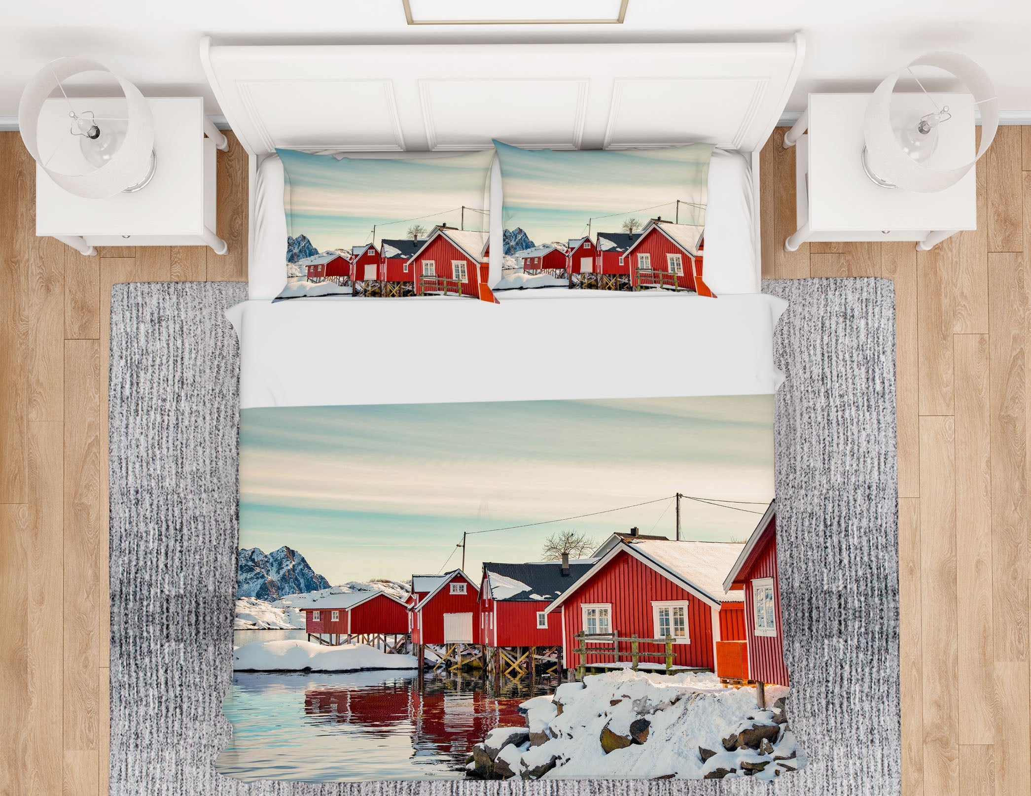 3D Red Room 2158 Marco Carmassi Bedding Bed Pillowcases Quilt