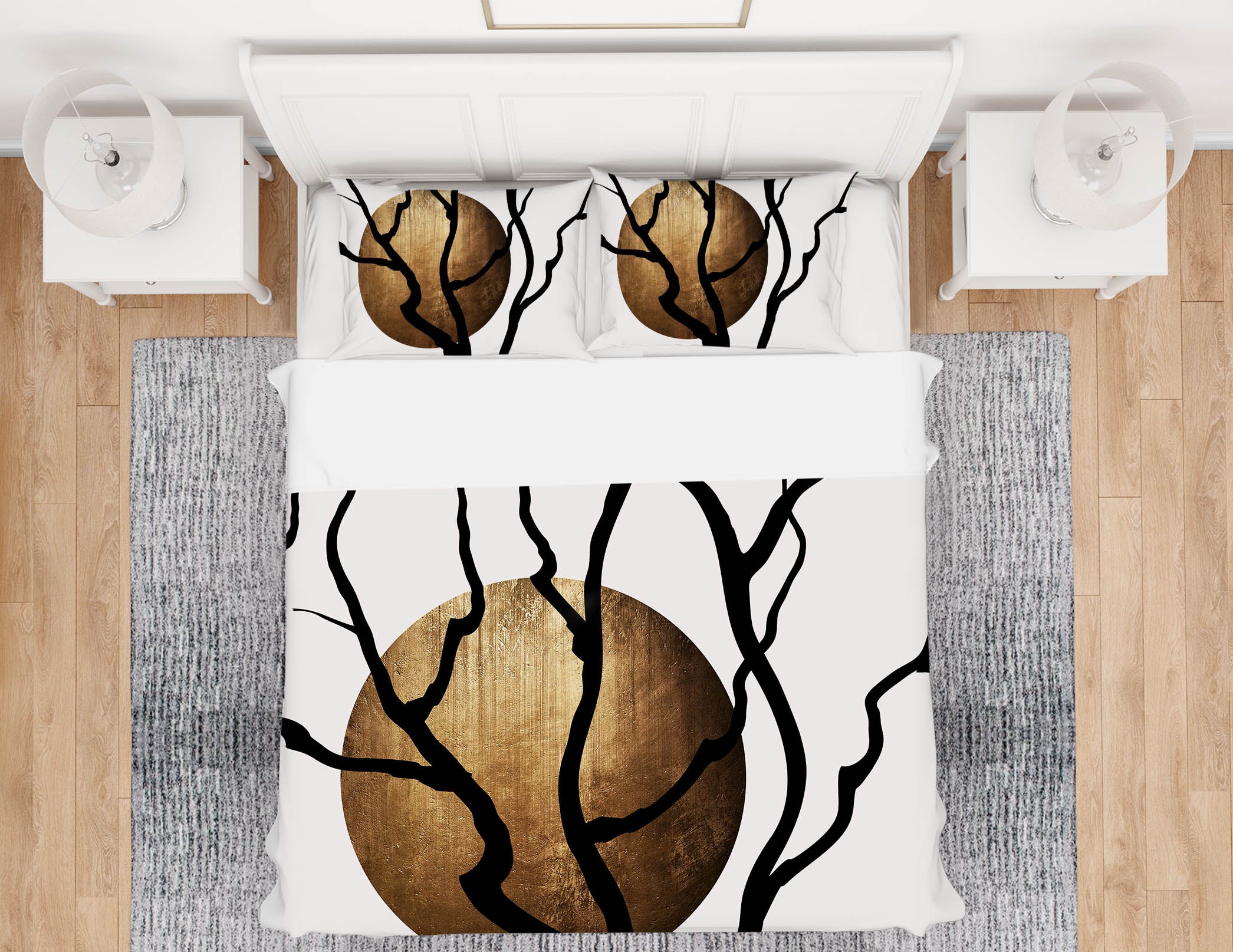 3D Moon Dead Tree 188 Boris Draschoff Bedding Bed Pillowcases Quilt