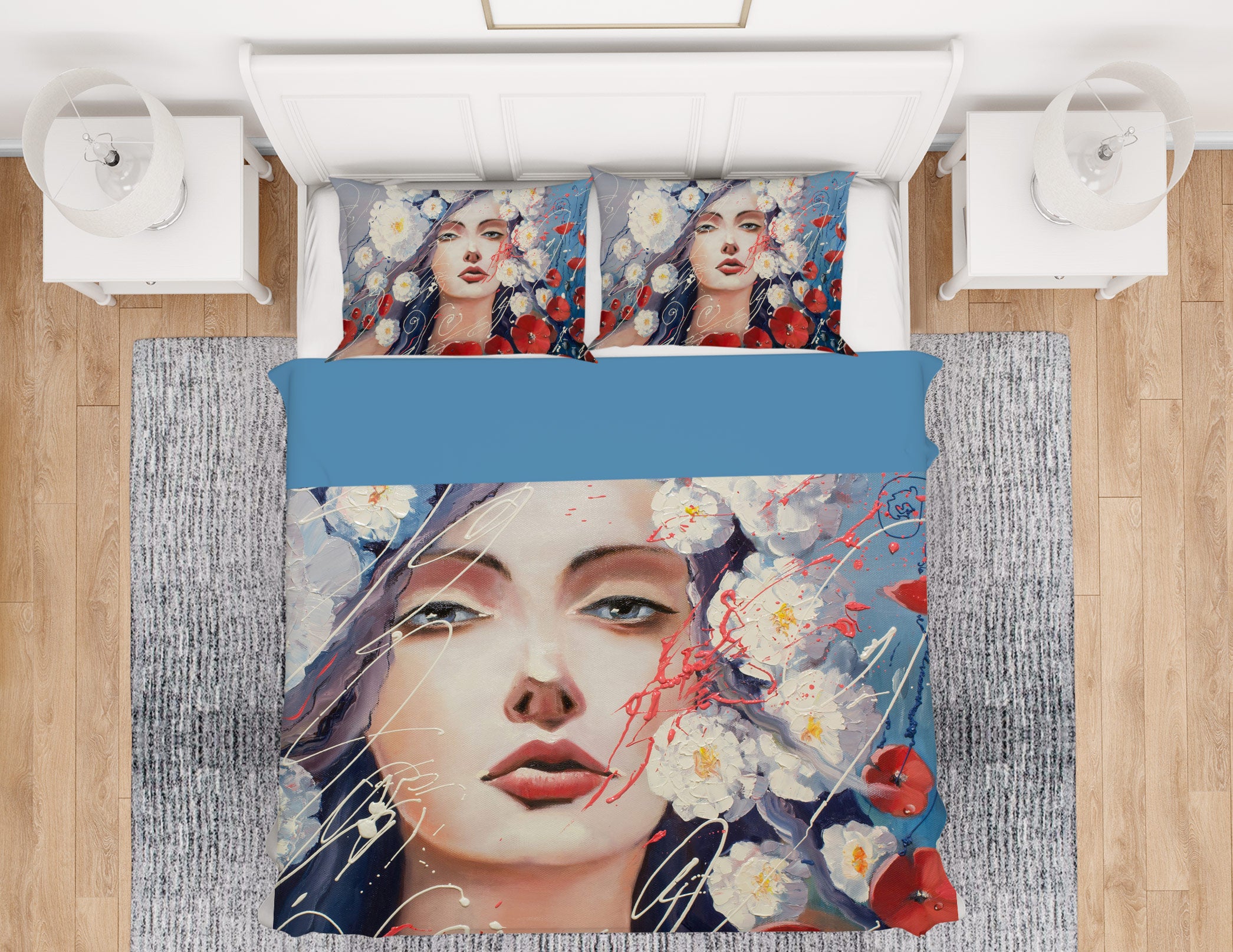 3D Oil Painting Flower 024 Bed Pillowcases Quilt