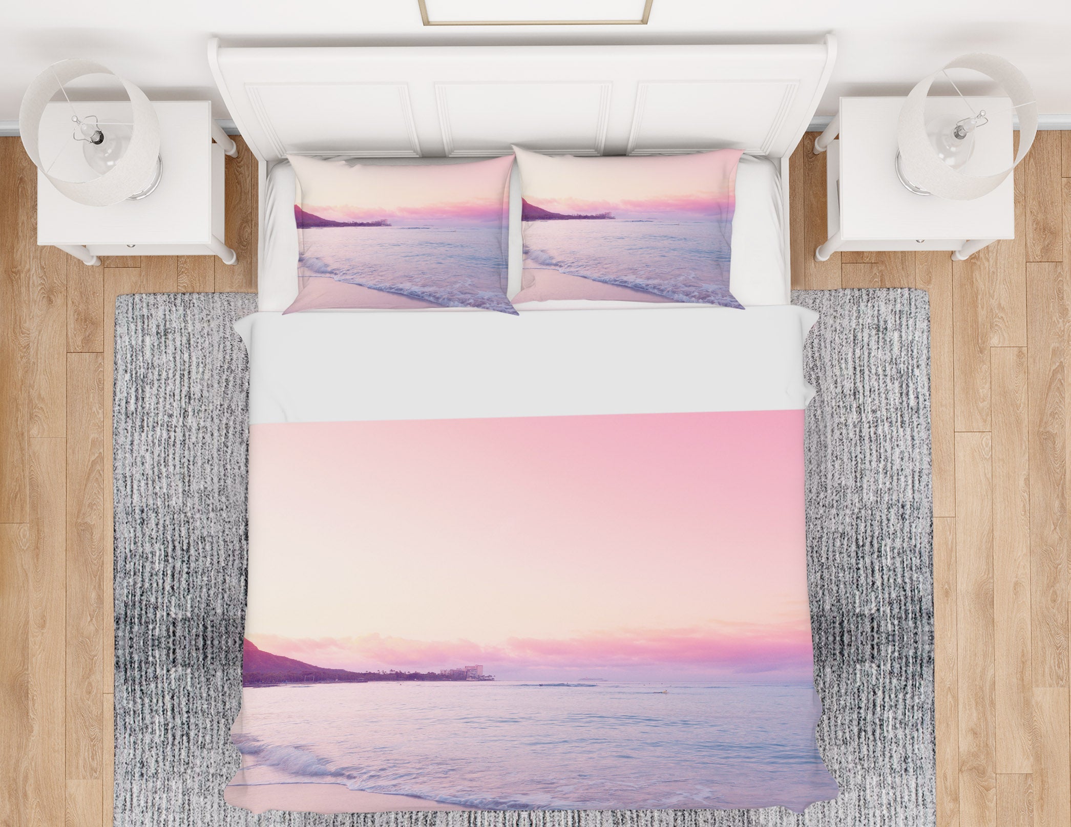 3D Pink Sunset 2018 Noirblanc777 Bedding Bed Pillowcases Quilt