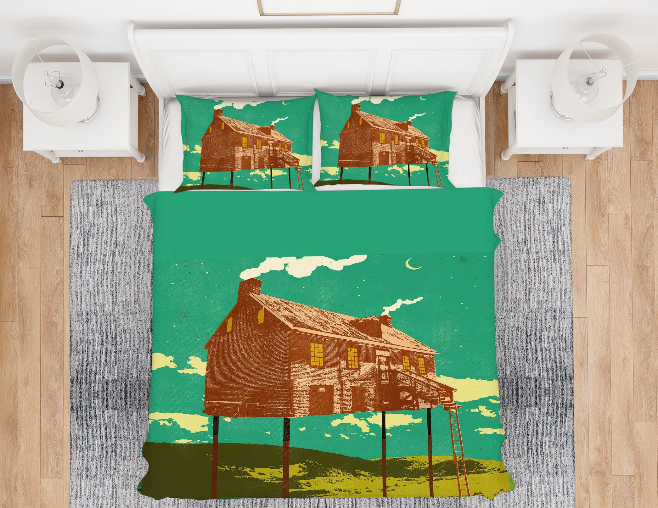 3D House Cooking Smoke 2112 Showdeer Bedding Bed Pillowcases Quilt