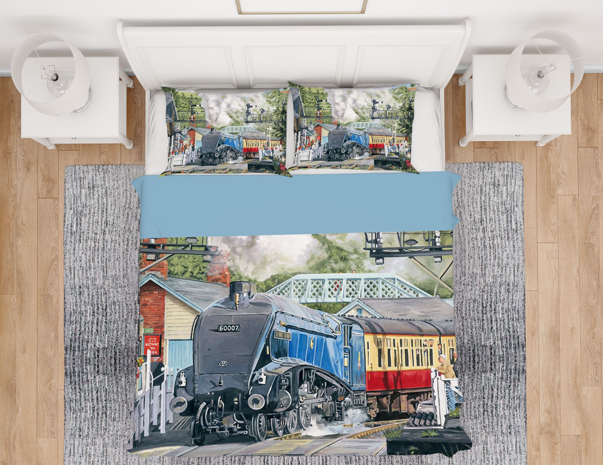 3D Sir Nigel Gresley 2050 Trevor Mitchell bedding Bed Pillowcases Quilt