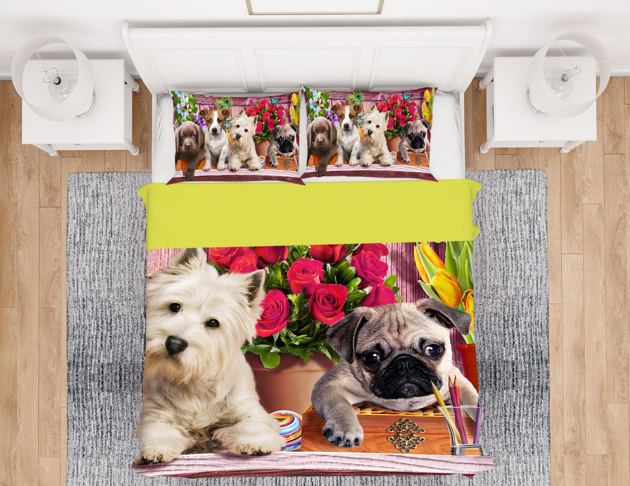 3D Cute Dog 2109 Adrian Chesterman Bedding Bed Pillowcases Quilt